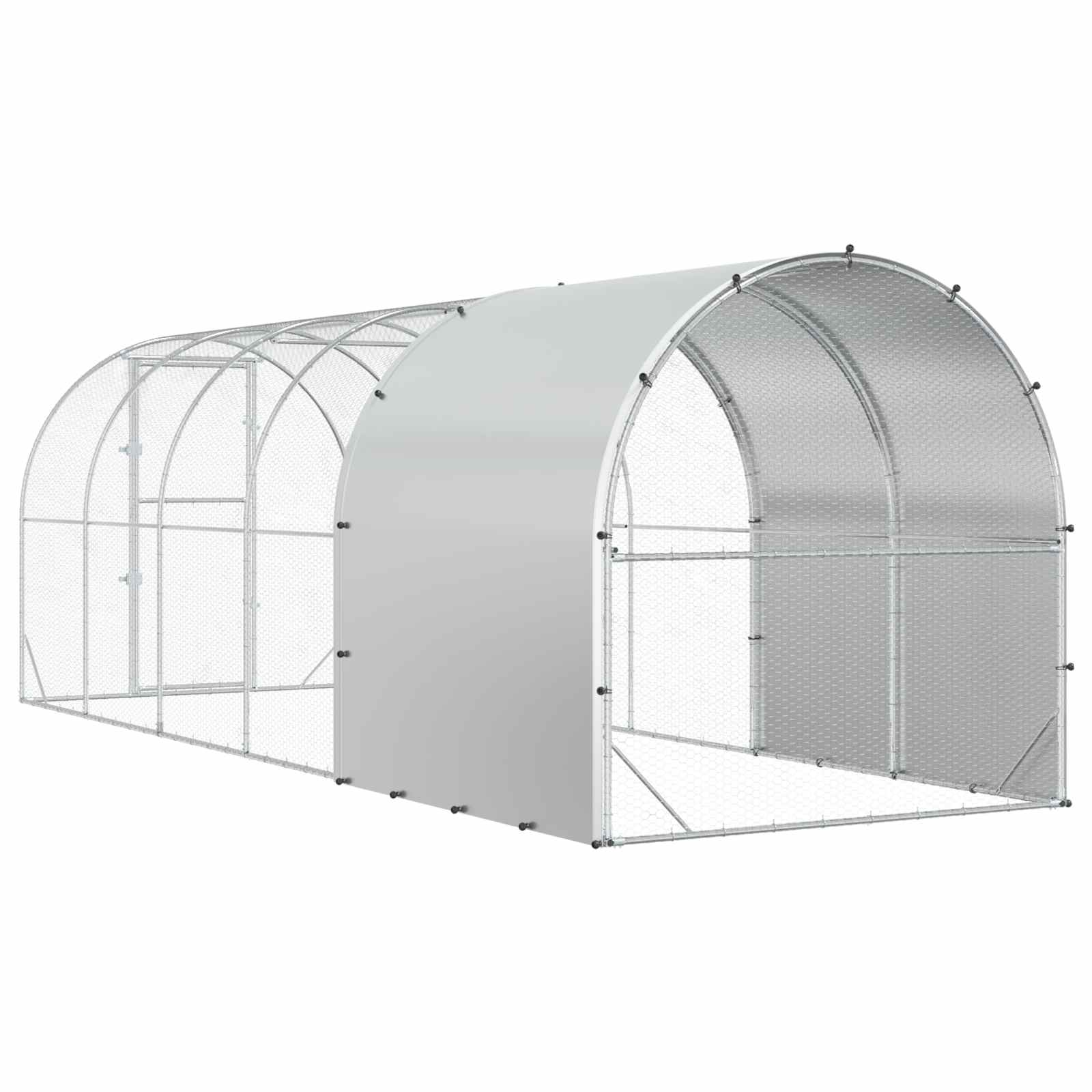 Pollaio Argento 600 x 200 x 200 cm Acciaio zincato