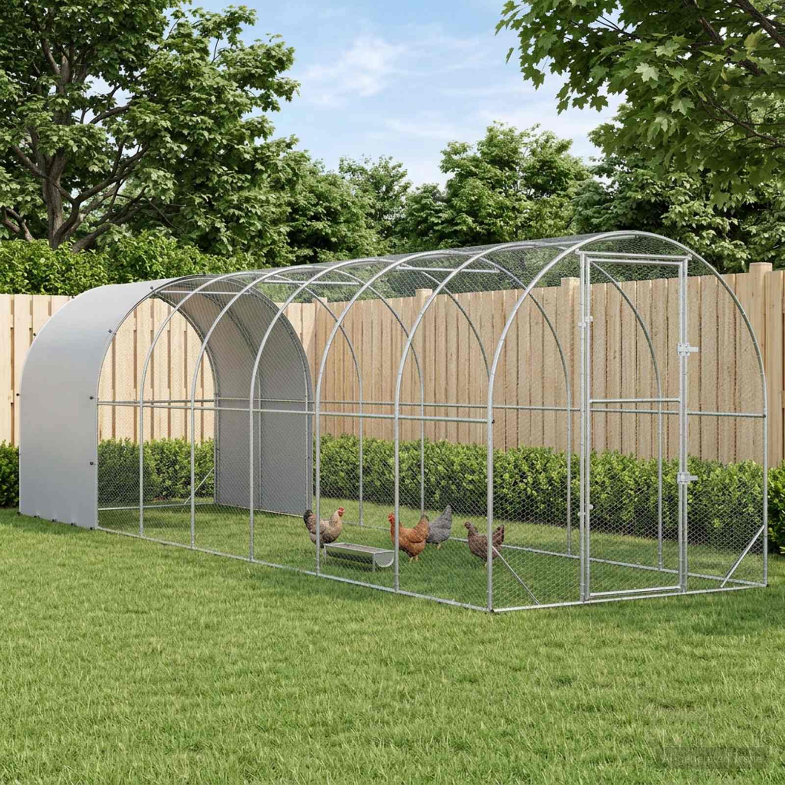 Pollaio Argento 800 x 200 x 200 cm Acciaio zincato