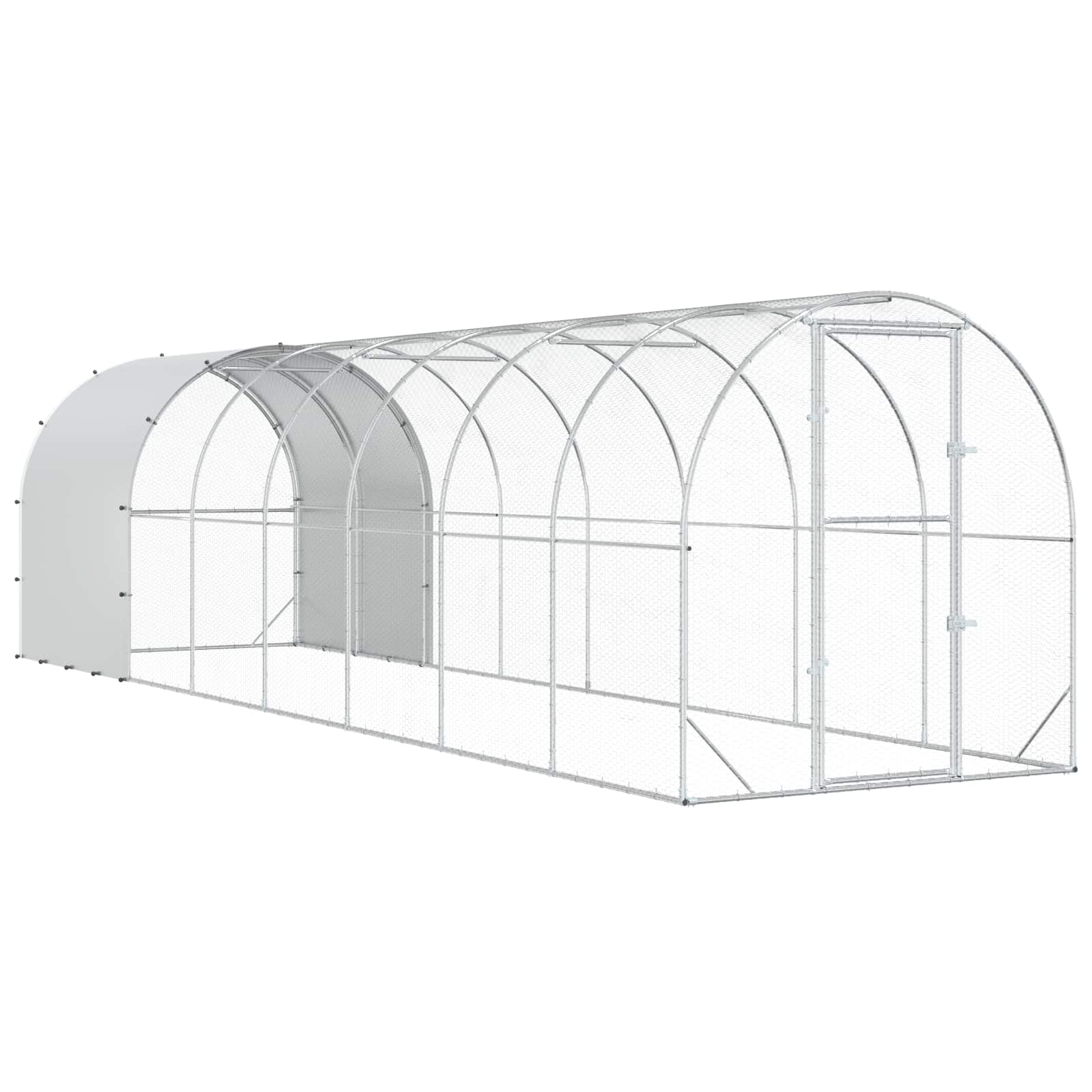 Pollaio Argento 800 x 200 x 200 cm Acciaio zincato