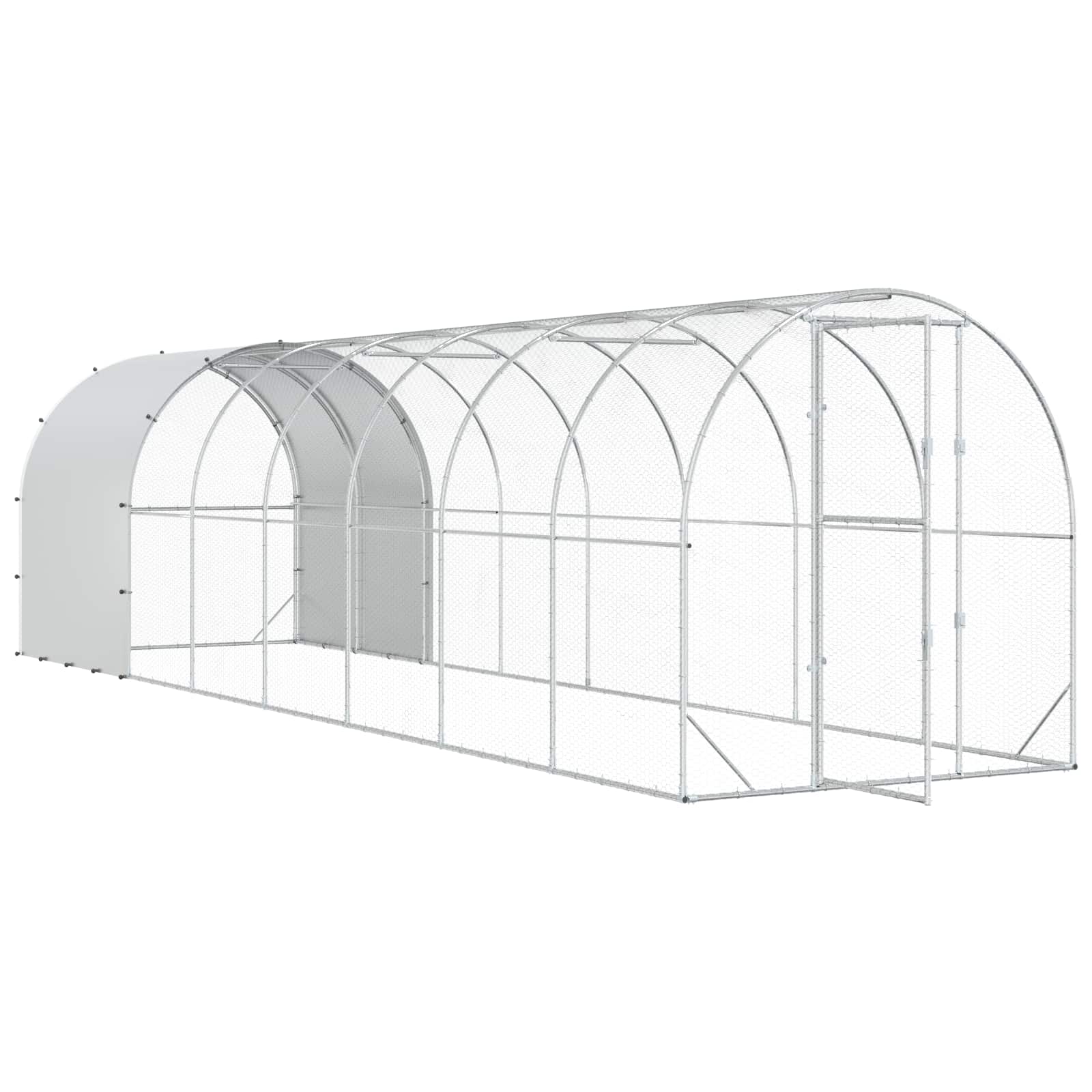 Pollaio Argento 800 x 200 x 200 cm Acciaio zincato