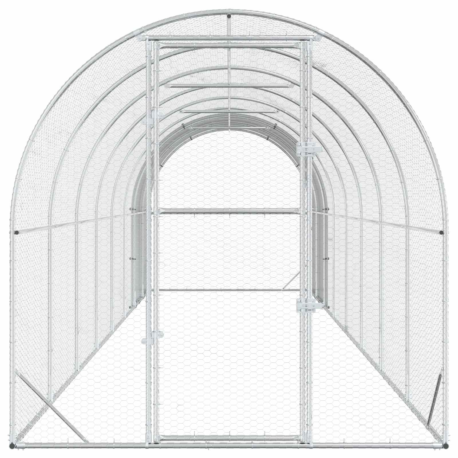 Pollaio Argento 800 x 200 x 200 cm Acciaio zincato