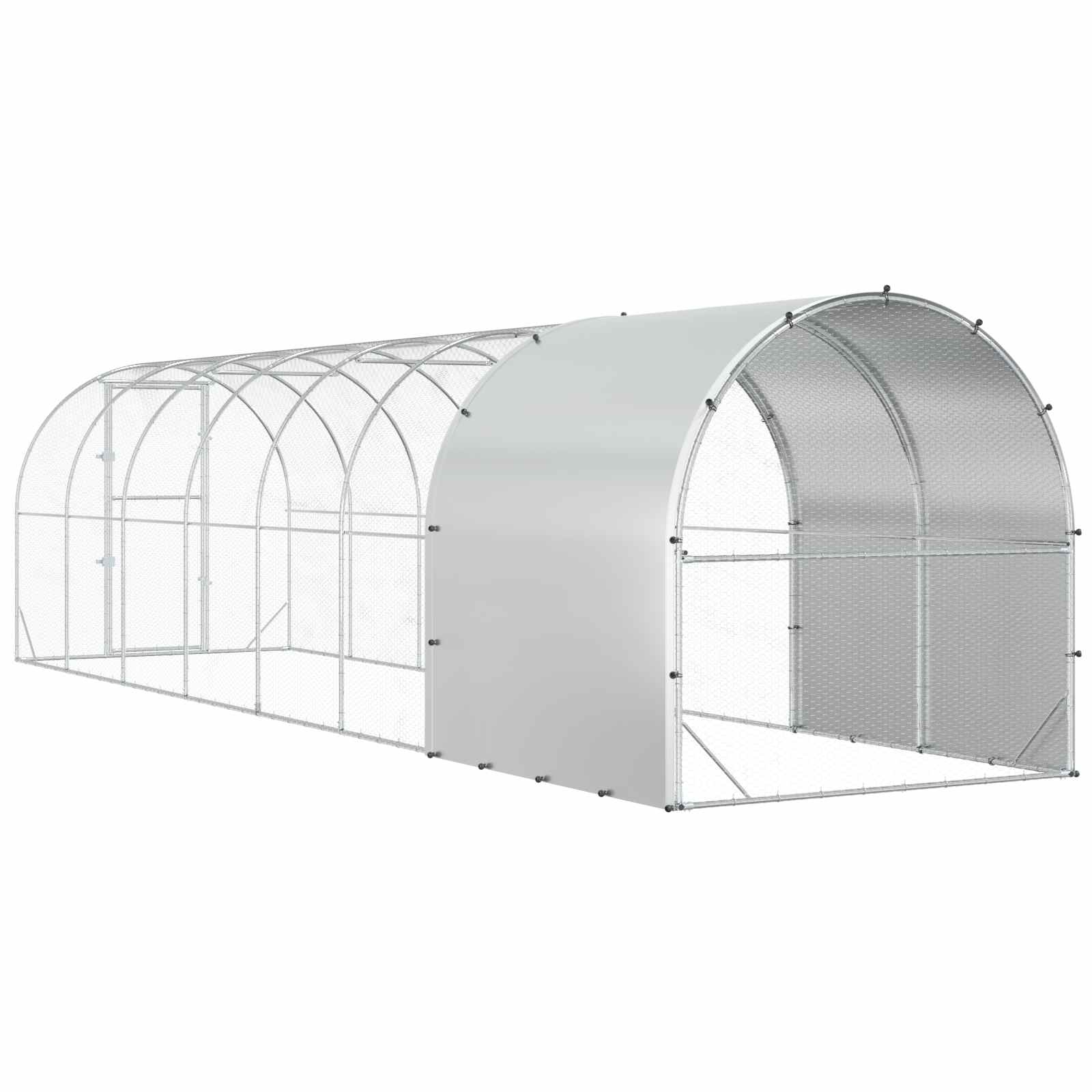 Pollaio Argento 800 x 200 x 200 cm Acciaio zincato