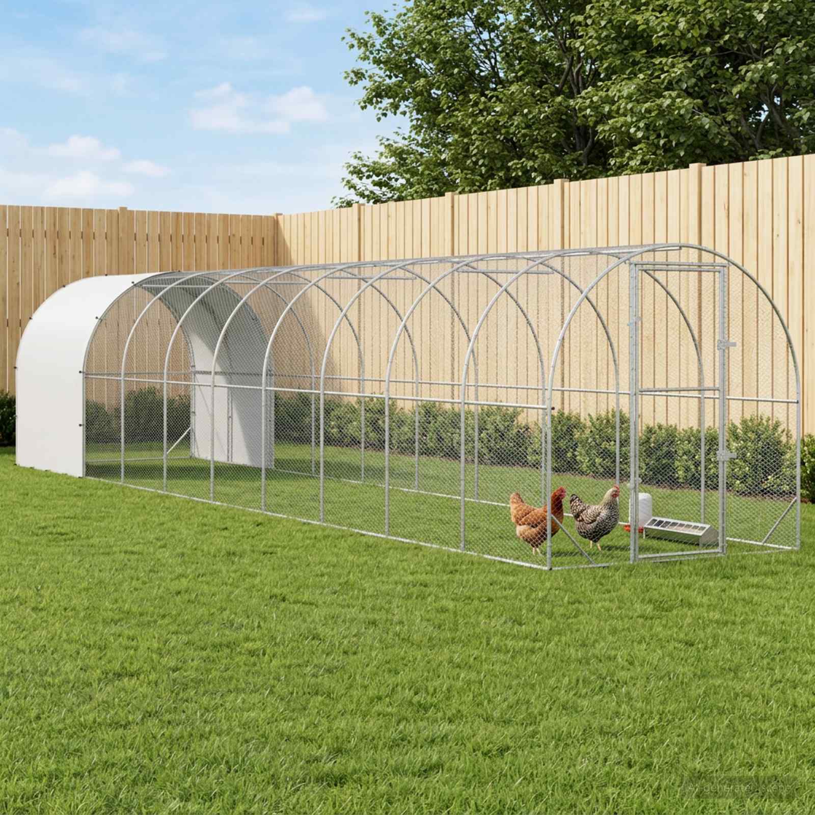 Pollaio Argento 1000 x 200 x 200 cm Acciaio zincato