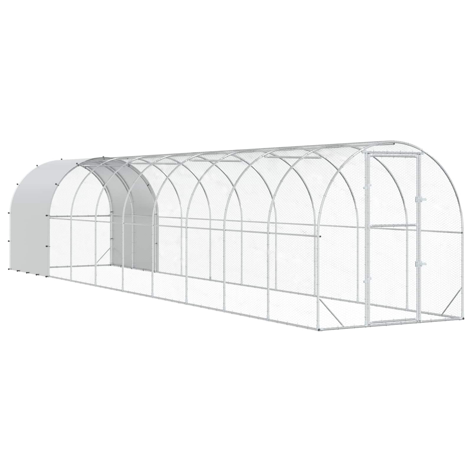 Pollaio Argento 1000 x 200 x 200 cm Acciaio zincato