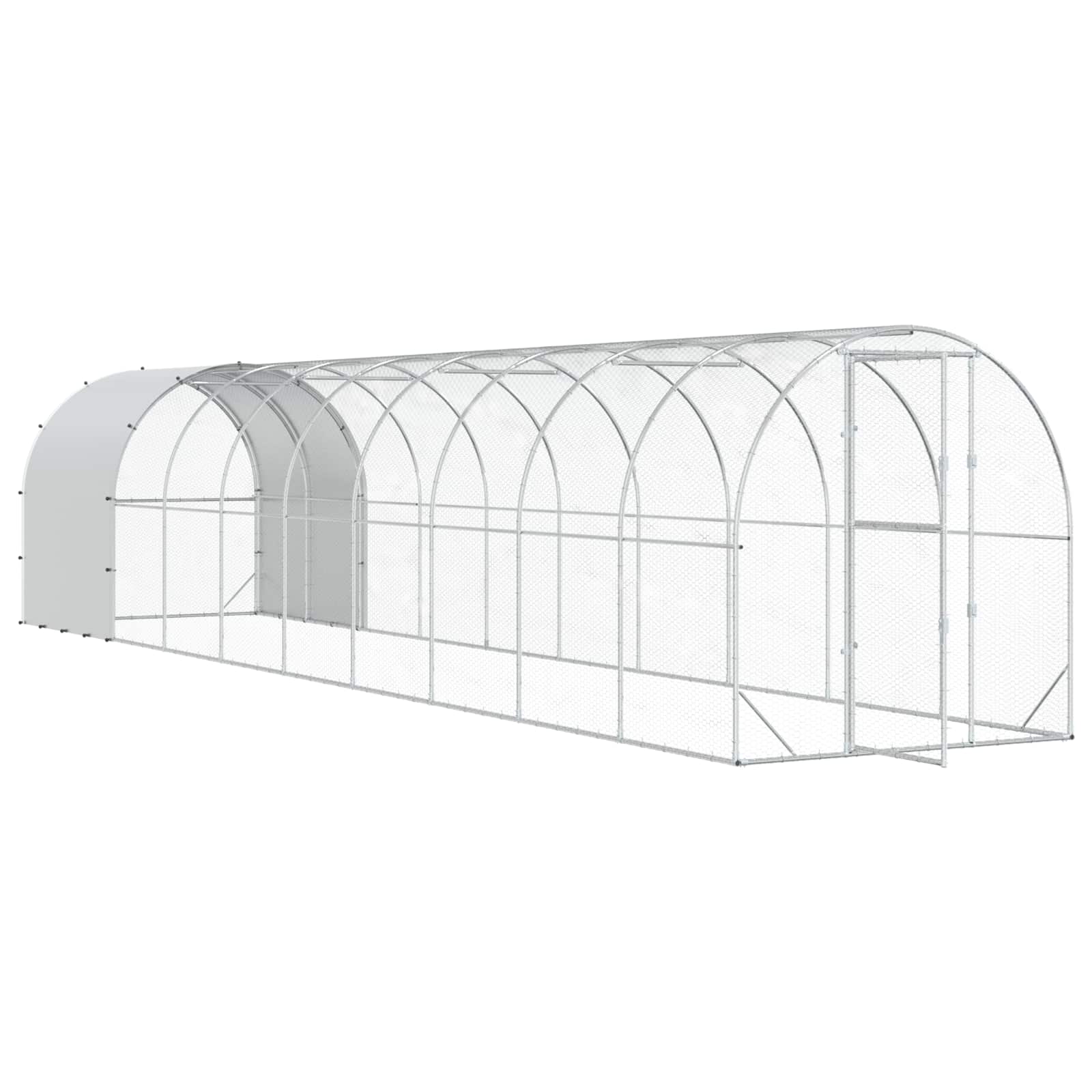 Pollaio Argento 1000 x 200 x 200 cm Acciaio zincato