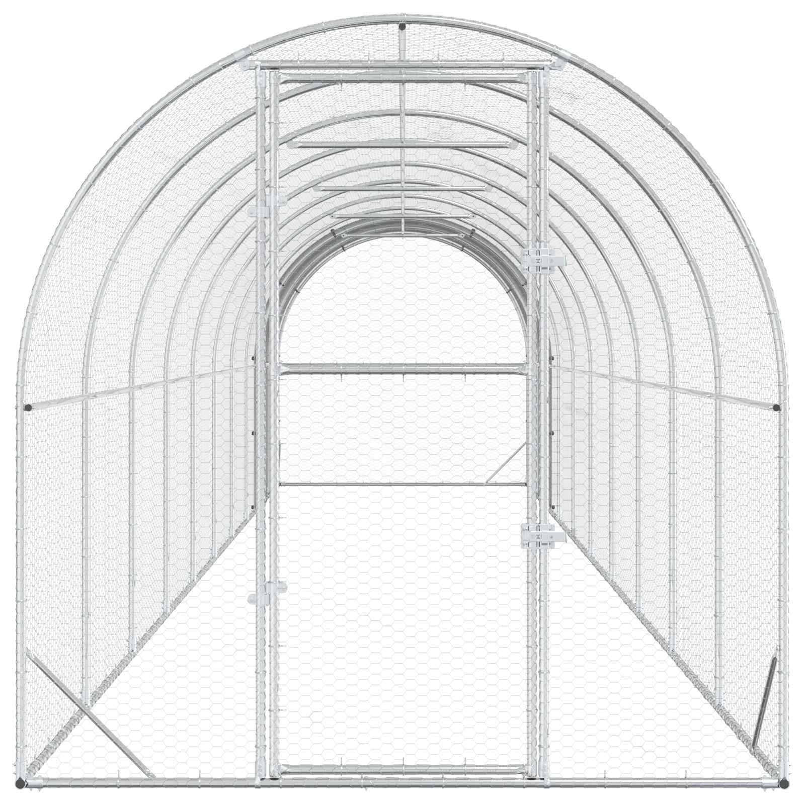 Pollaio Argento 1000 x 200 x 200 cm Acciaio zincato