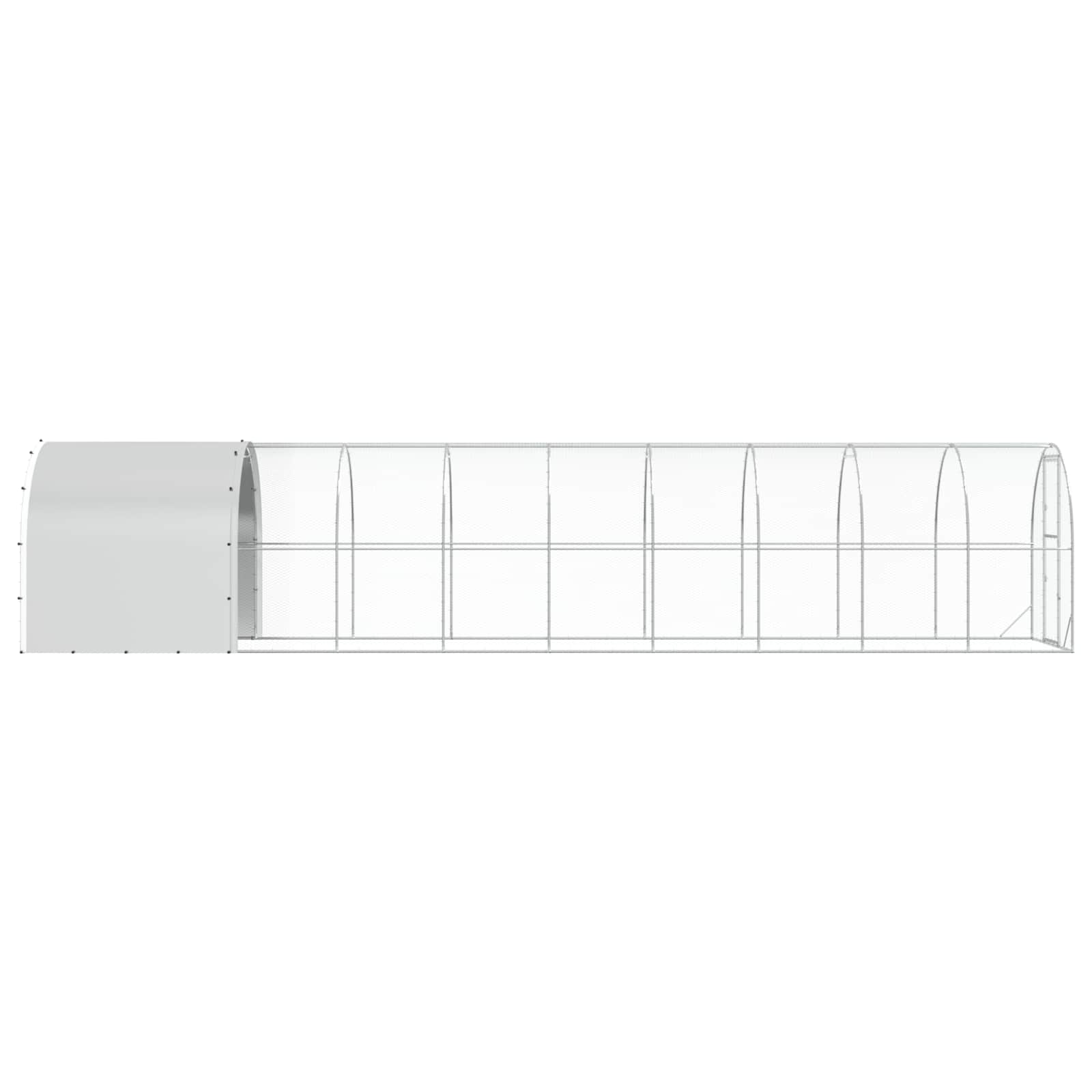 Pollaio Argento 1000 x 200 x 200 cm Acciaio zincato