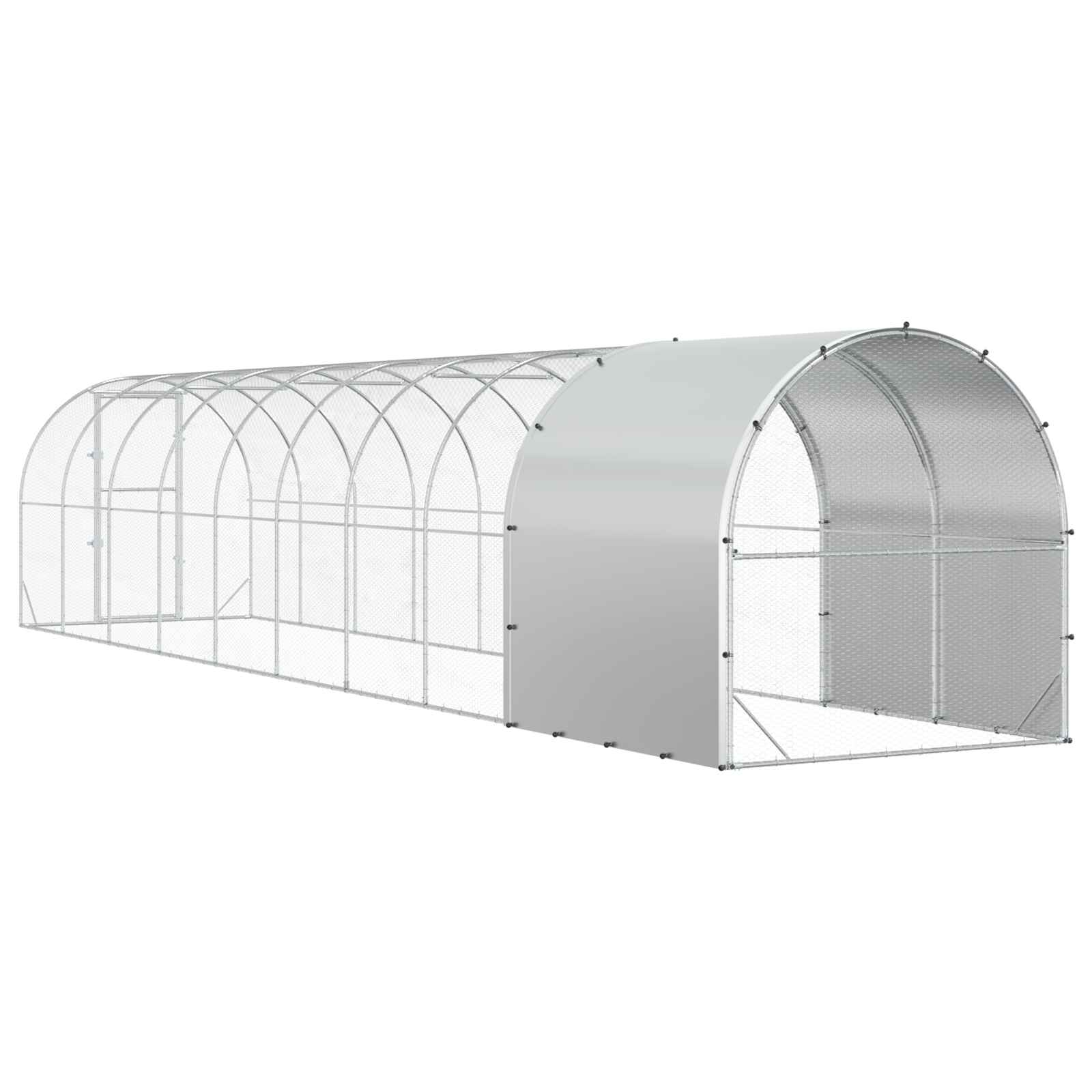 Pollaio Argento 1000 x 200 x 200 cm Acciaio zincato