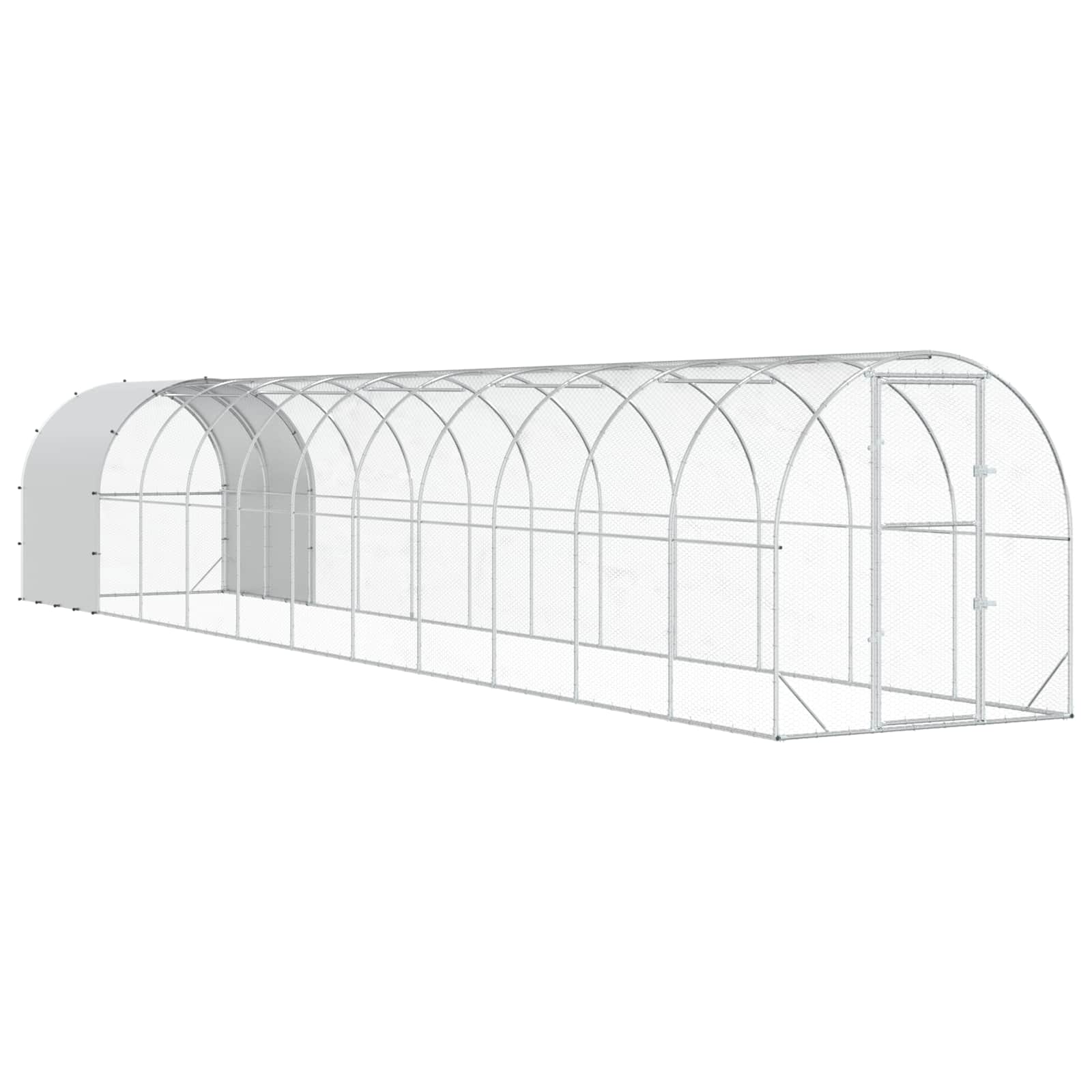 Pollaio Argento 1200 x 200 x 200 cm Acciaio zincato