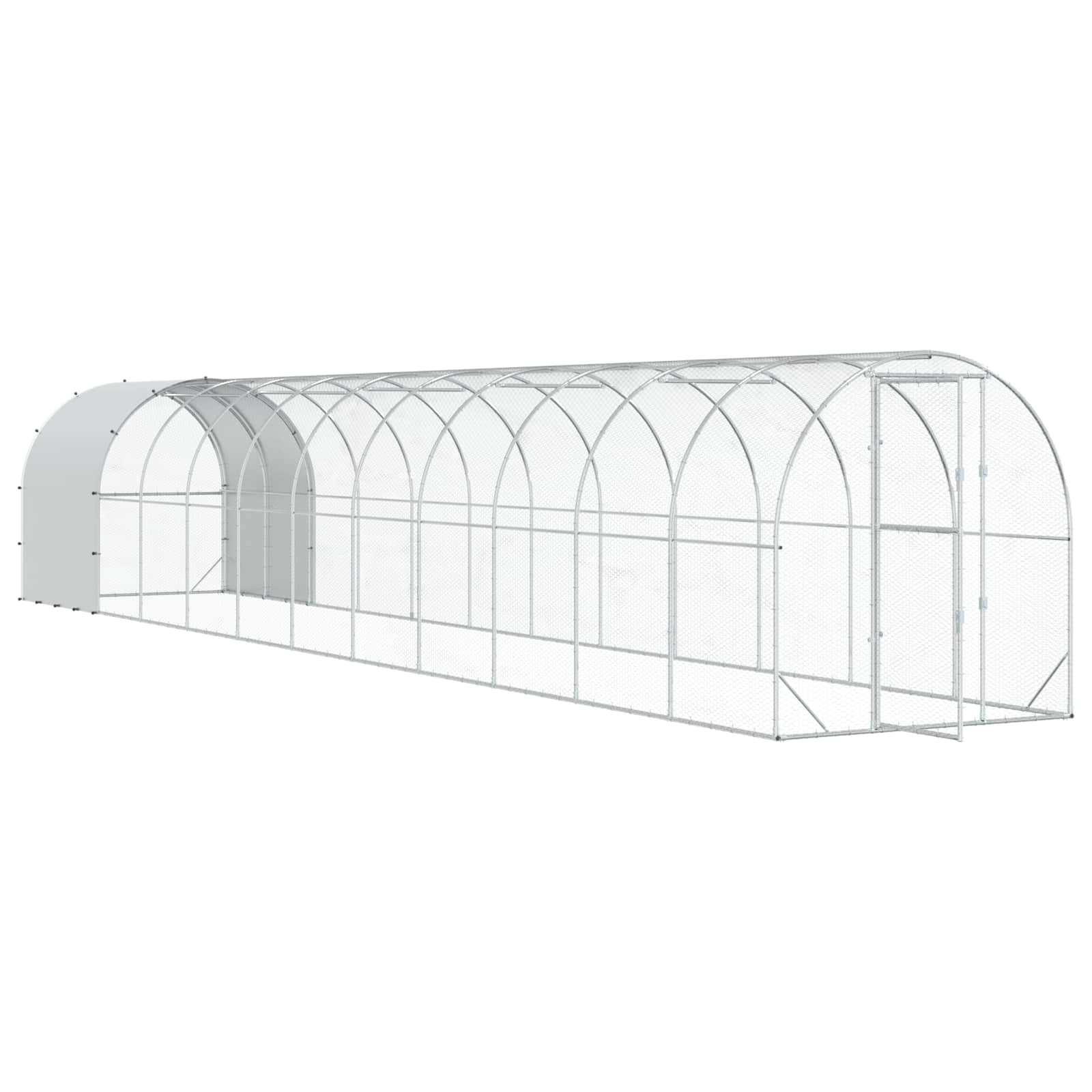 Pollaio Argento 1200 x 200 x 200 cm Acciaio zincato