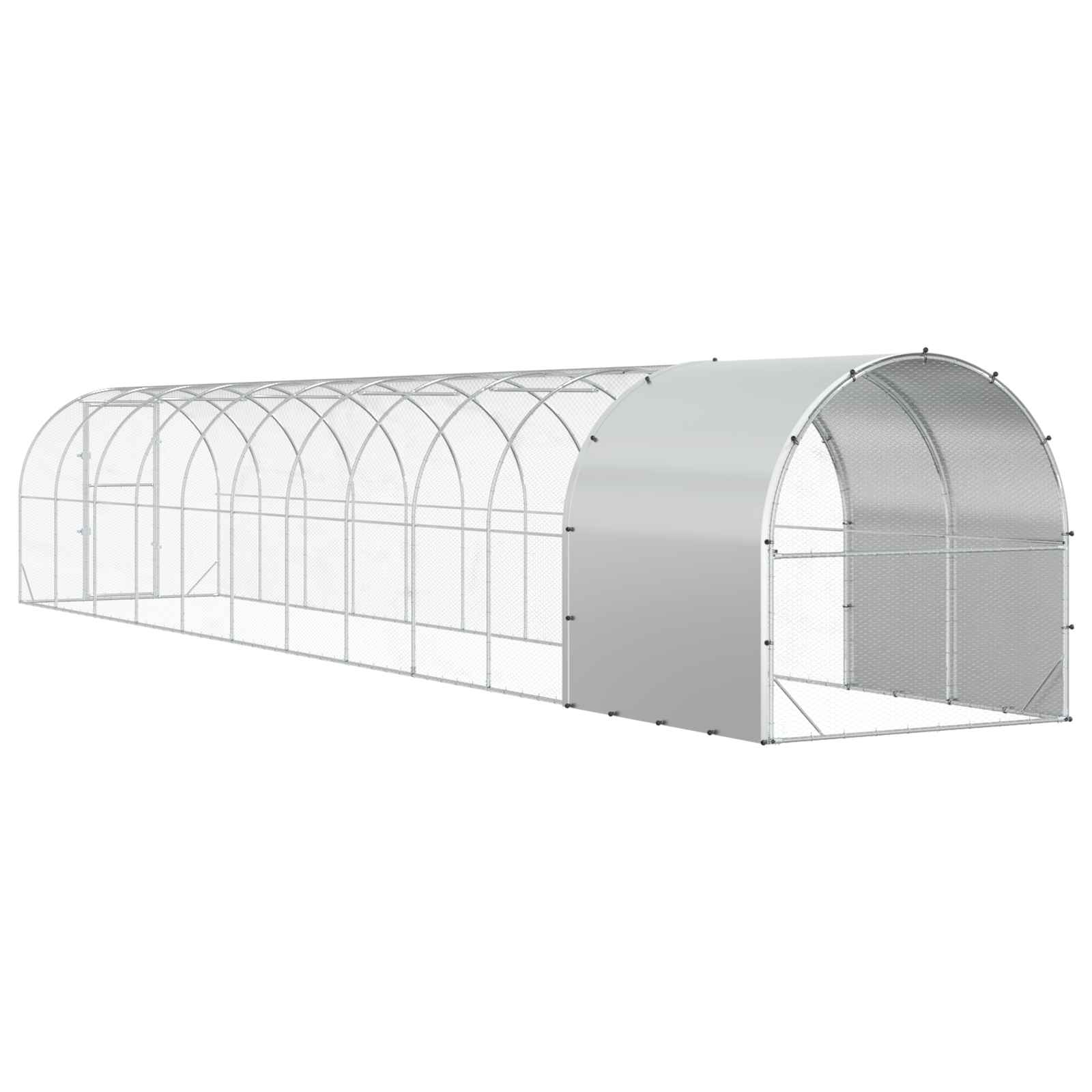 Pollaio Argento 1200 x 200 x 200 cm Acciaio zincato