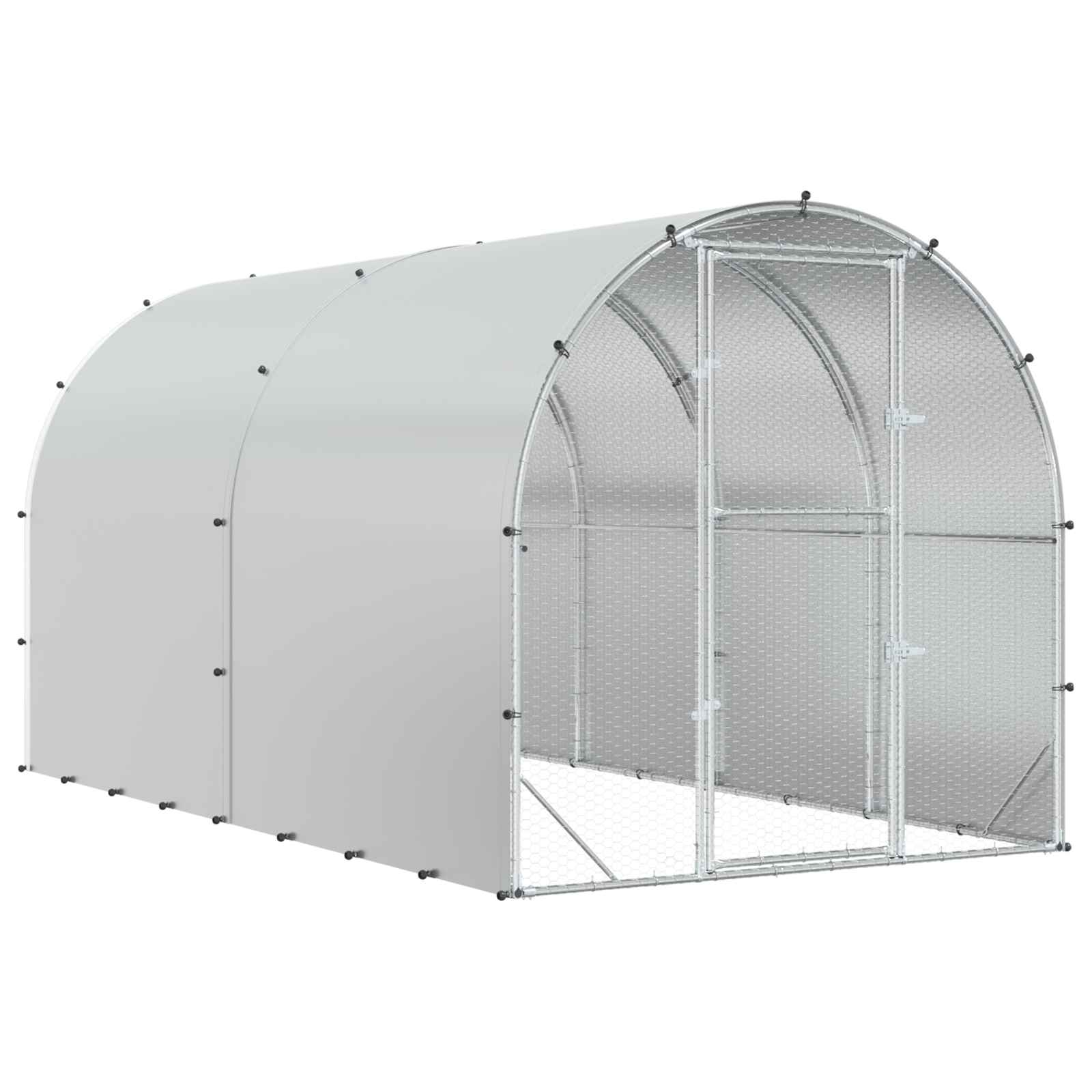 Pollaio Argento 400 x 200 x 200 cm Acciaio zincato