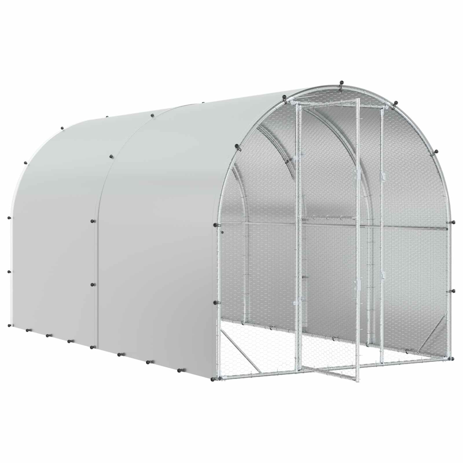 Pollaio Argento 400 x 200 x 200 cm Acciaio zincato