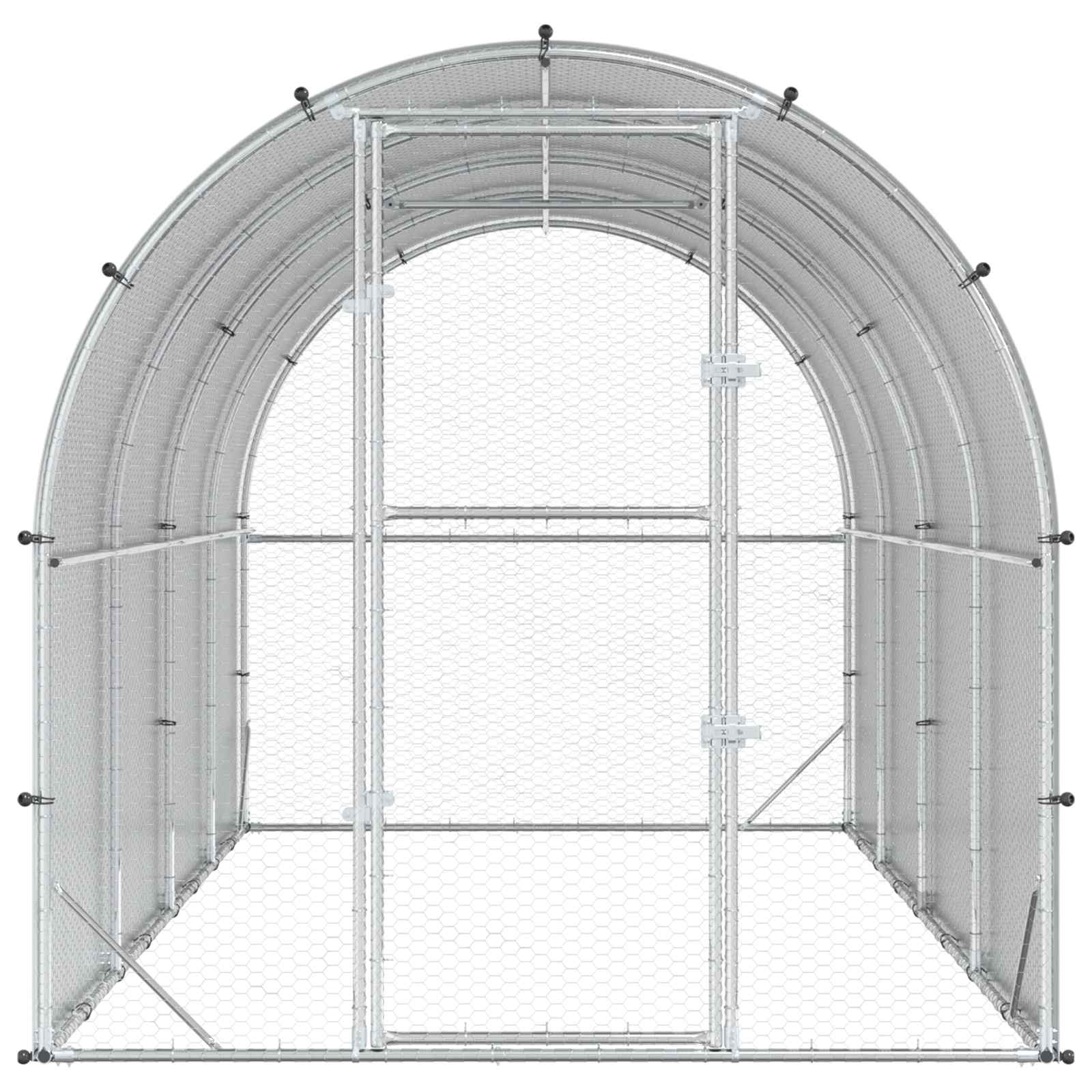 Pollaio Argento 400 x 200 x 200 cm Acciaio zincato