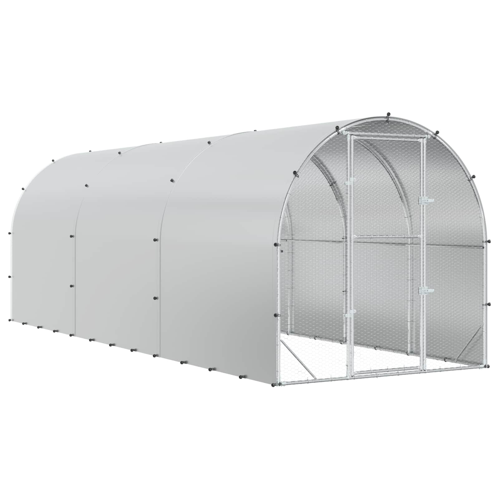 Pollaio Argento 600 x 200 x 200 cm Acciaio zincato