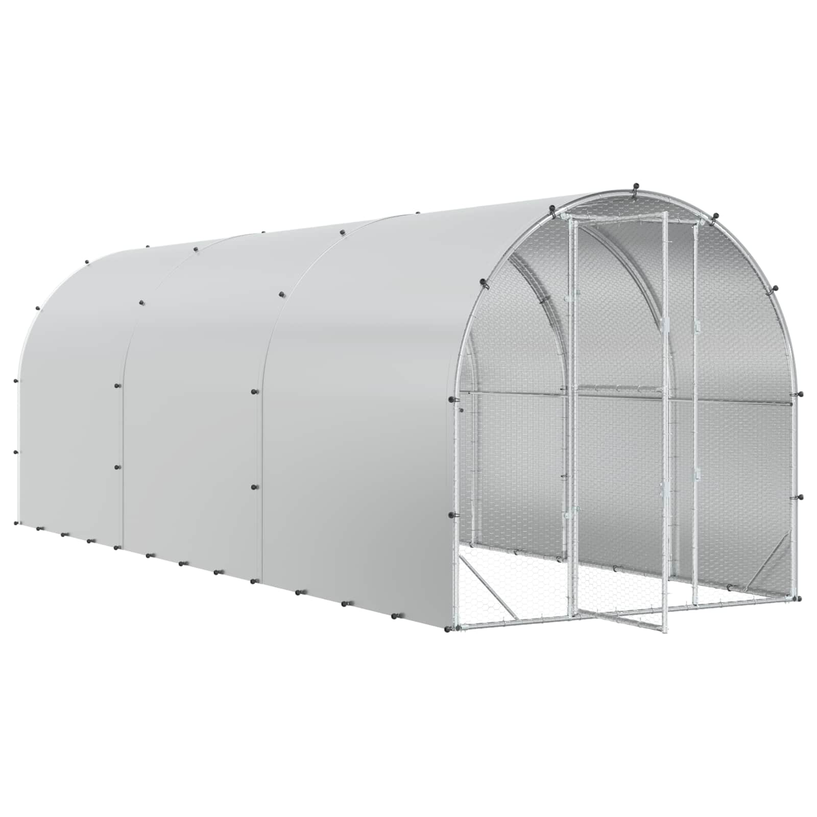 Pollaio Argento 600 x 200 x 200 cm Acciaio zincato
