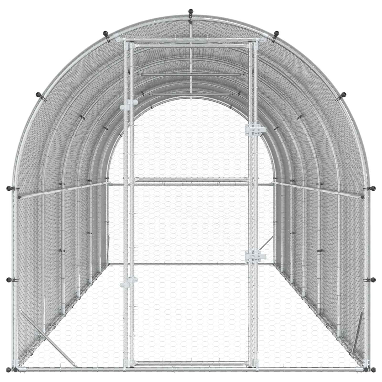 Pollaio Argento 600 x 200 x 200 cm Acciaio zincato