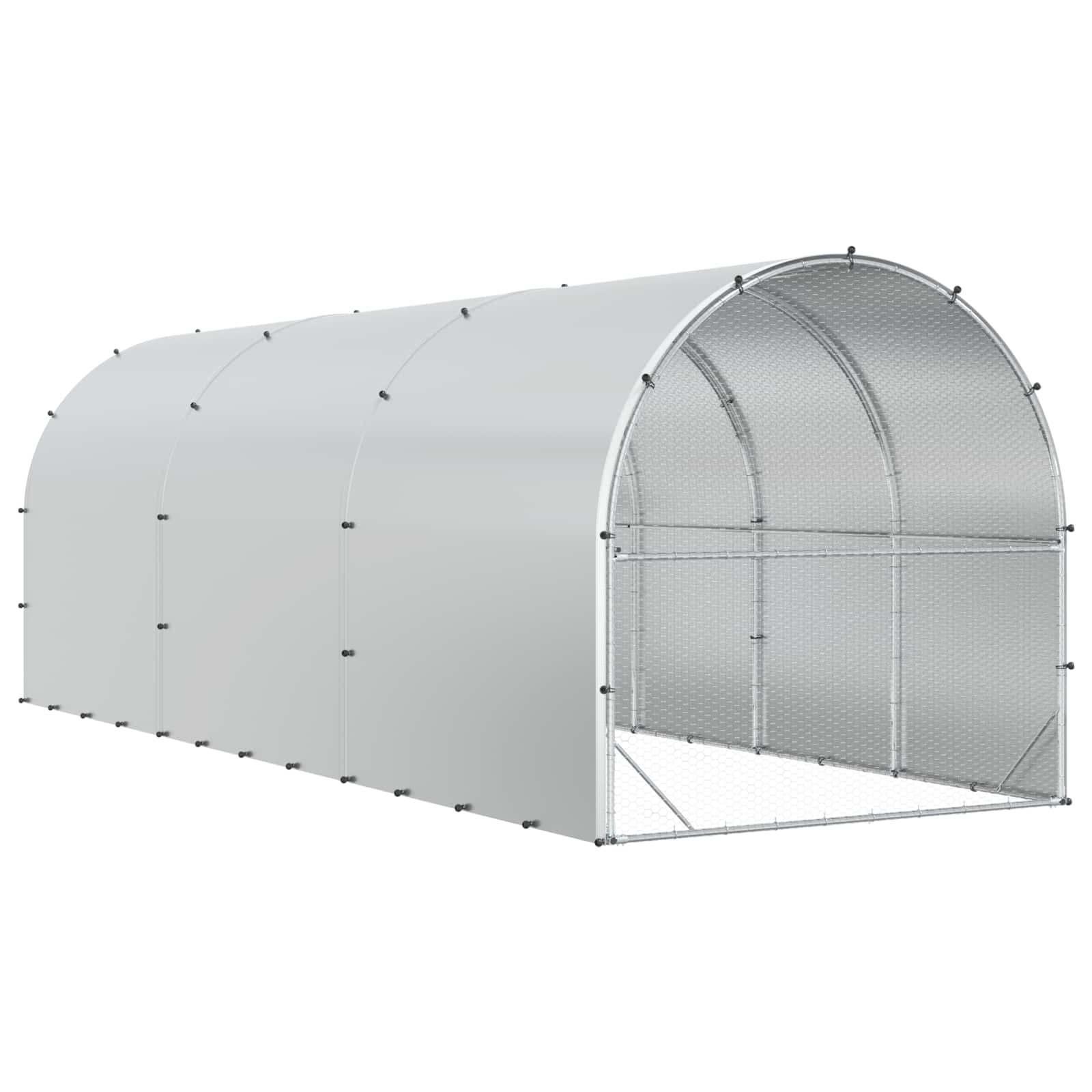 Pollaio Argento 600 x 200 x 200 cm Acciaio zincato