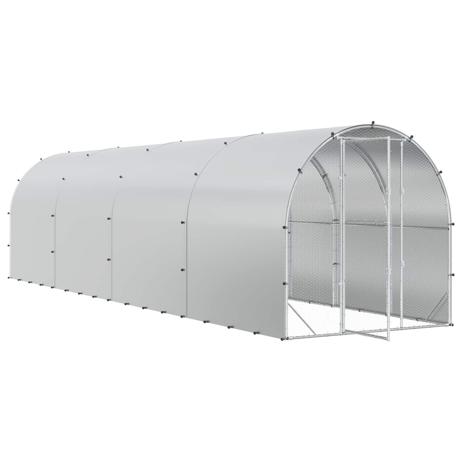 Pollaio Argento 800 x 200 x 200 cm Acciaio zincato