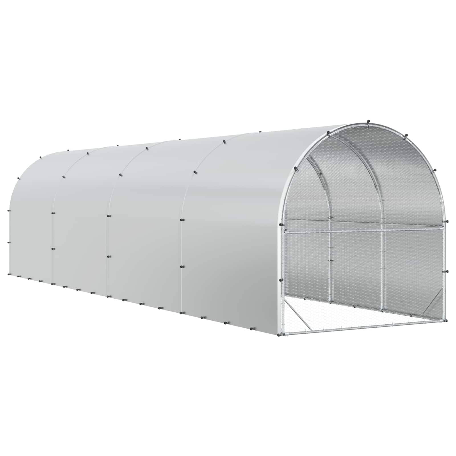 Pollaio Argento 800 x 200 x 200 cm Acciaio zincato