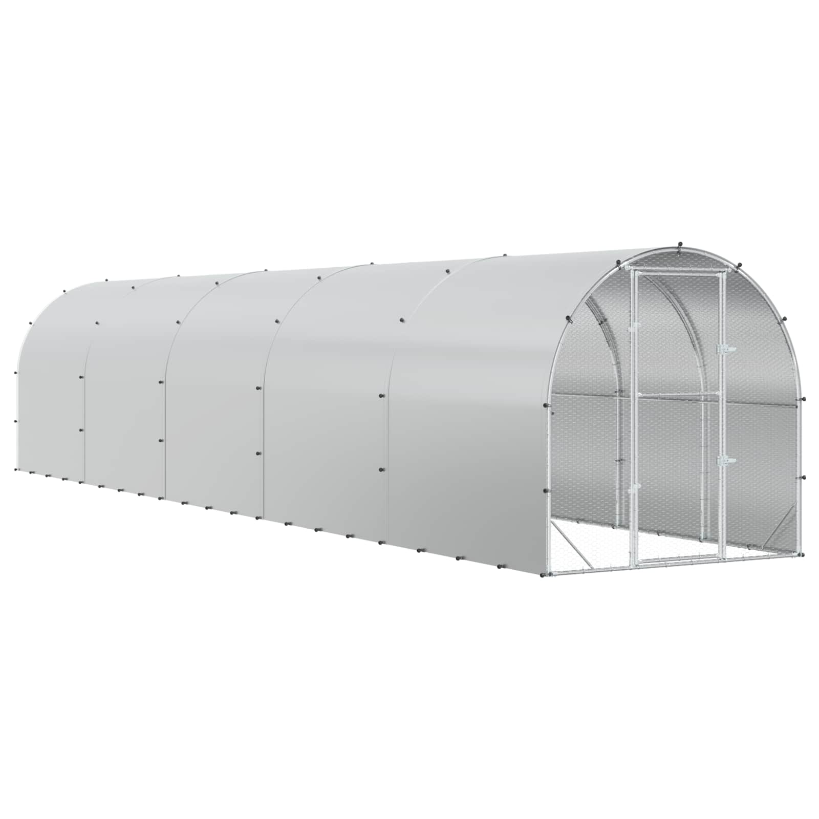 Pollaio Argento 1000 x 200 x 200 cm Acciaio zincato