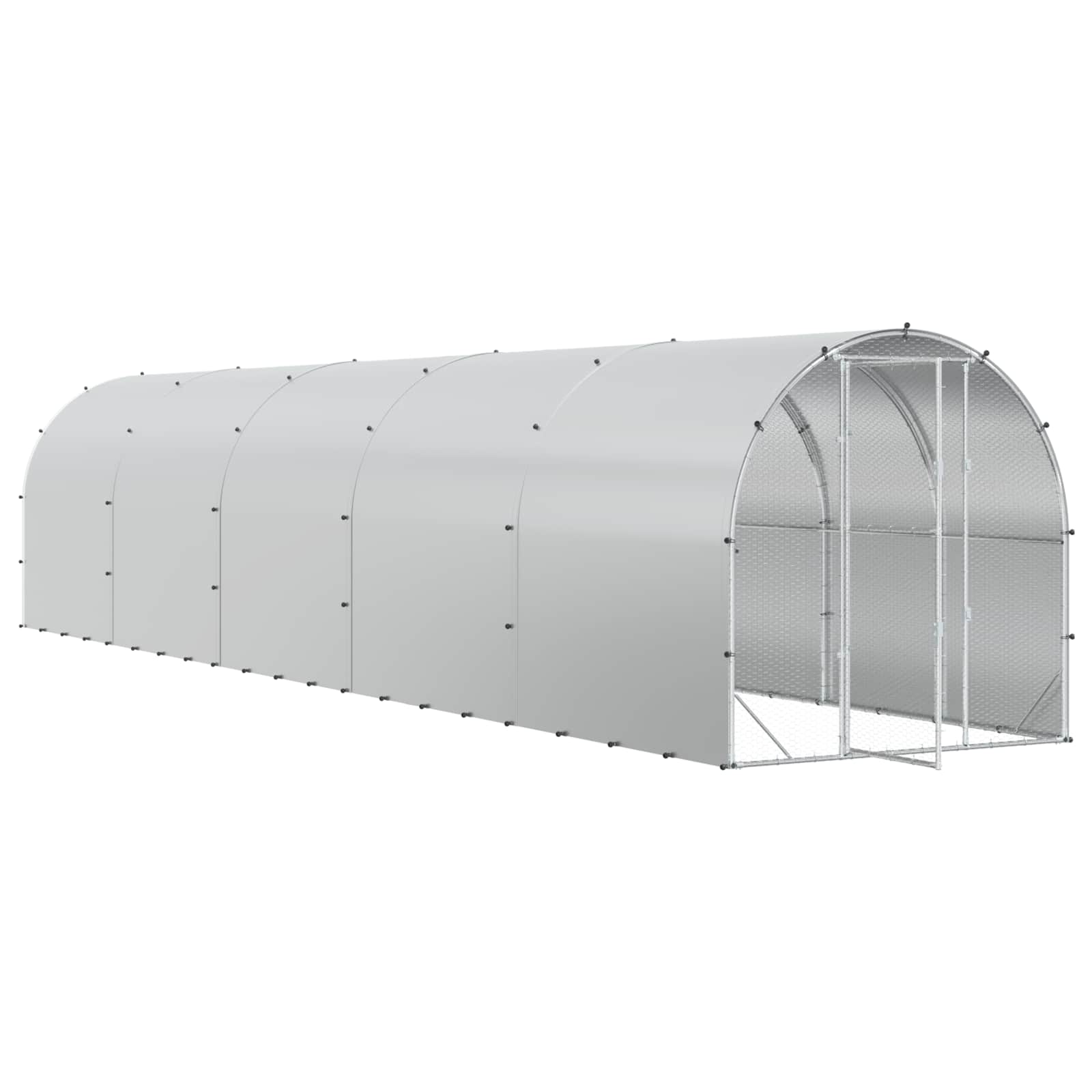 Pollaio Argento 1000 x 200 x 200 cm Acciaio zincato
