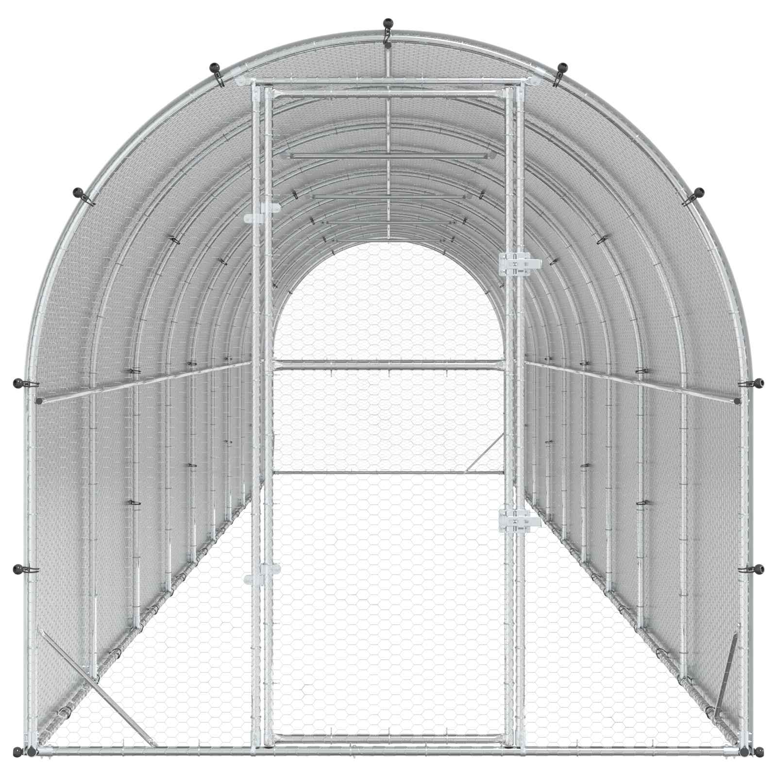 Pollaio Argento 1000 x 200 x 200 cm Acciaio zincato
