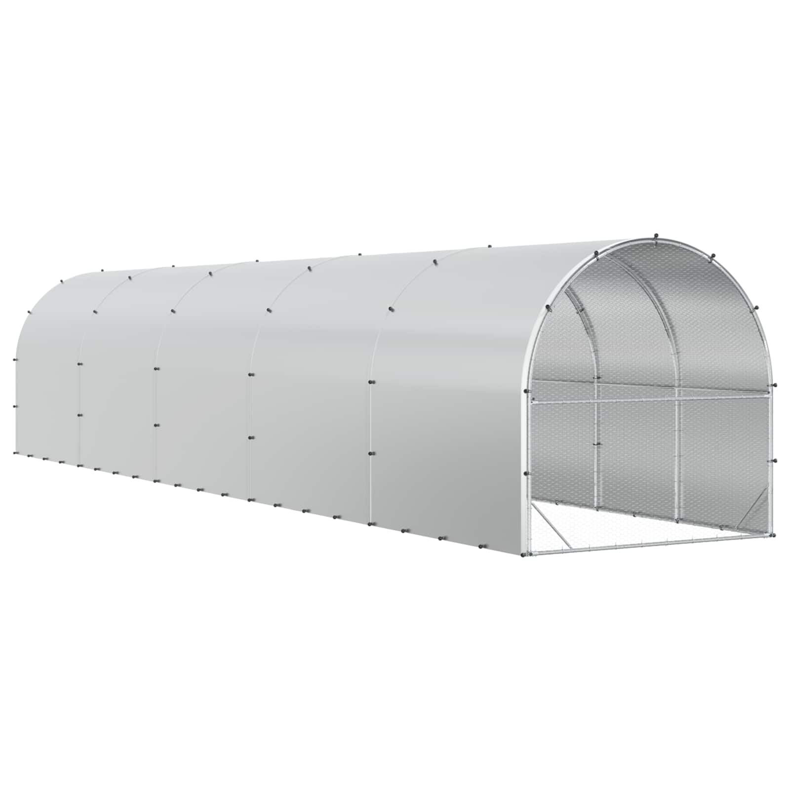 Pollaio Argento 1000 x 200 x 200 cm Acciaio zincato
