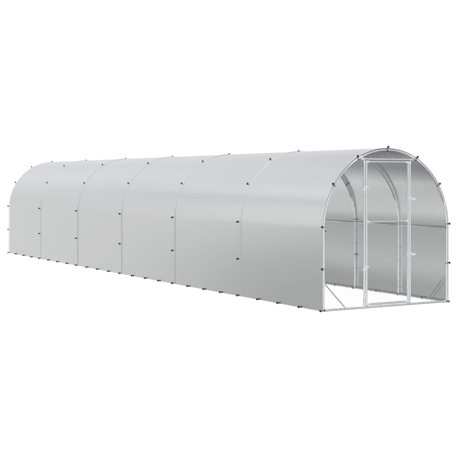 Pollaio Argento 1200 x 200 x 200 cm Acciaio zincato
