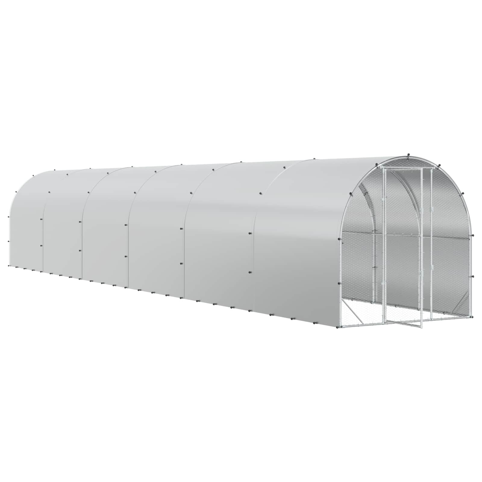 Pollaio Argento 1200 x 200 x 200 cm Acciaio zincato