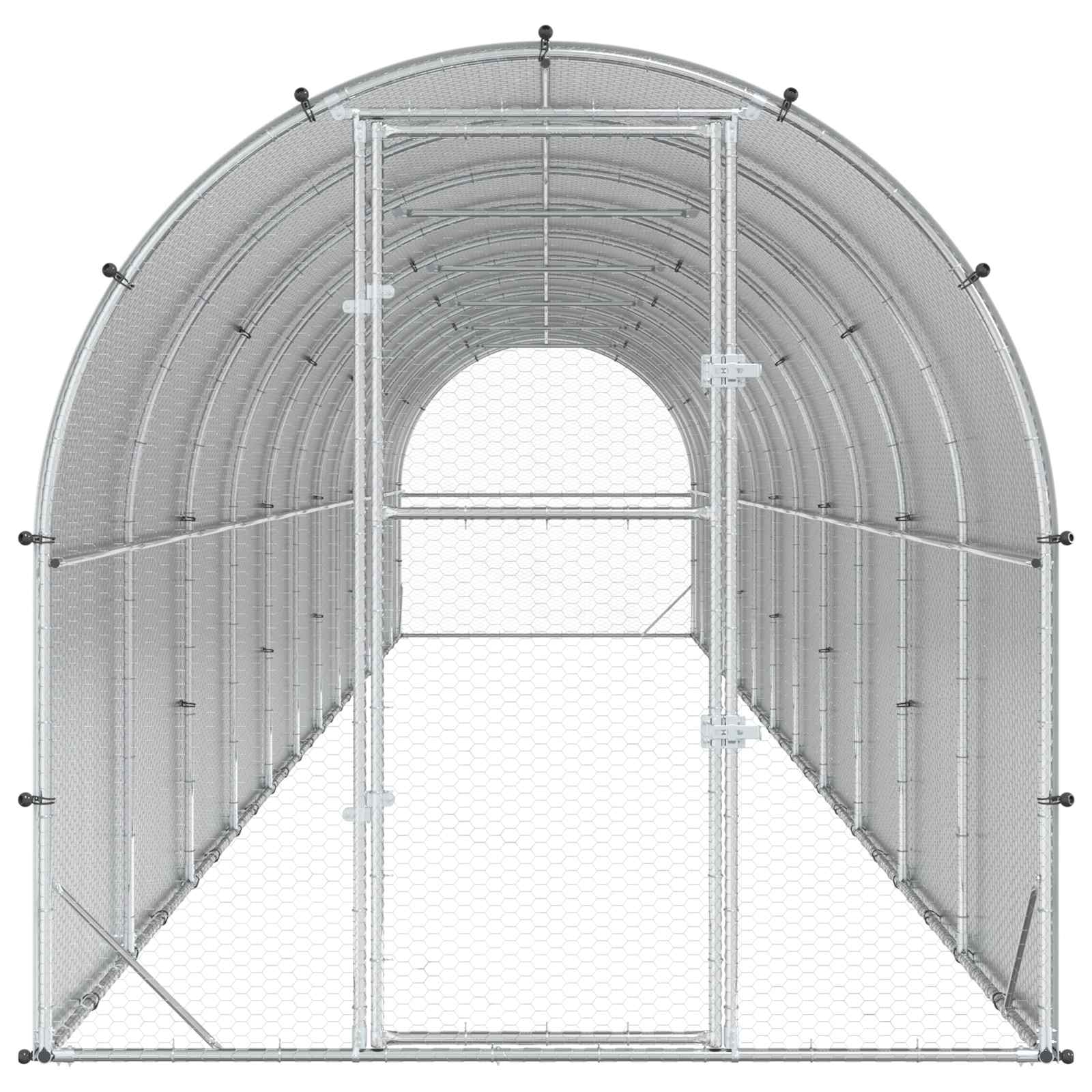 Pollaio Argento 1200 x 200 x 200 cm Acciaio zincato