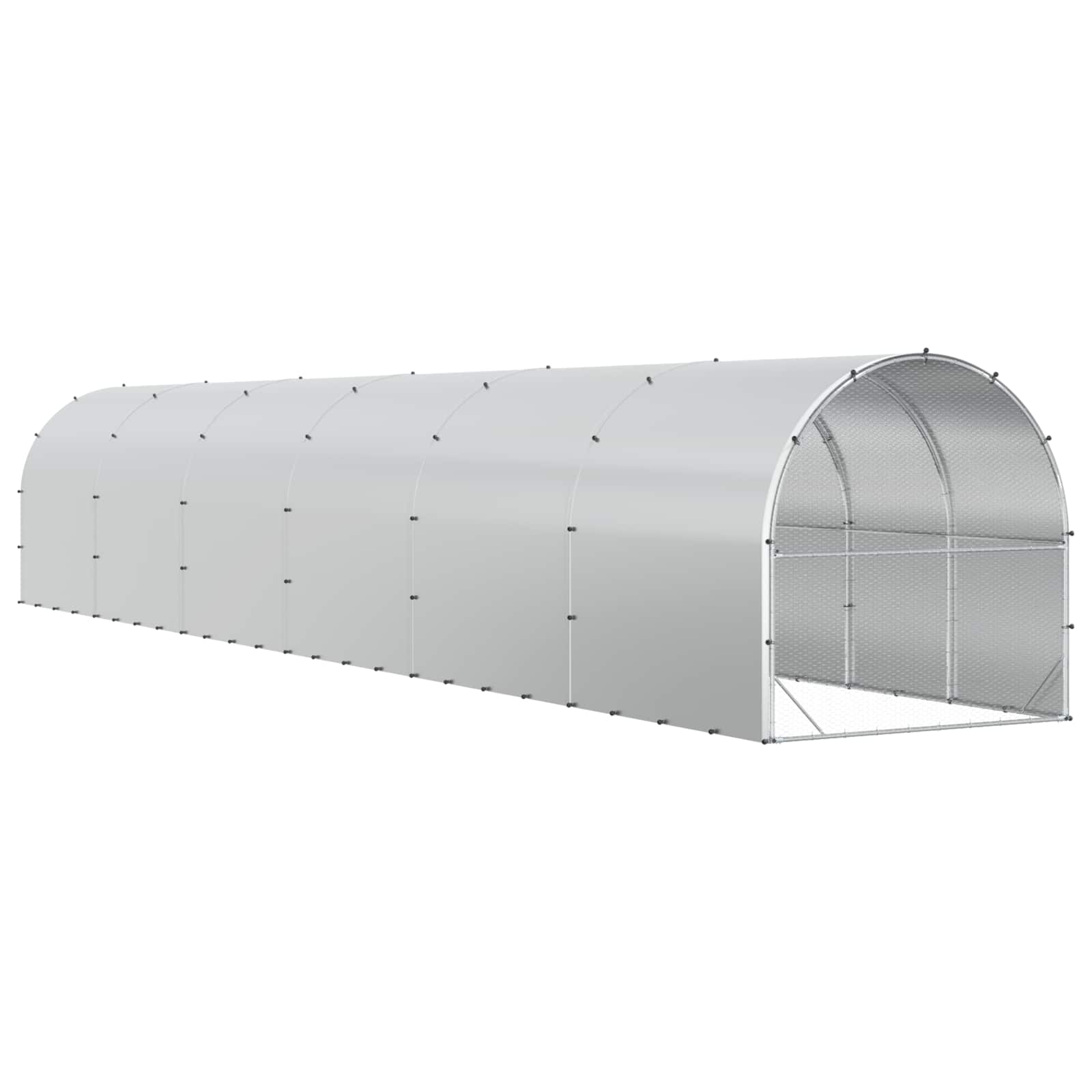 Pollaio Argento 1200 x 200 x 200 cm Acciaio zincato
