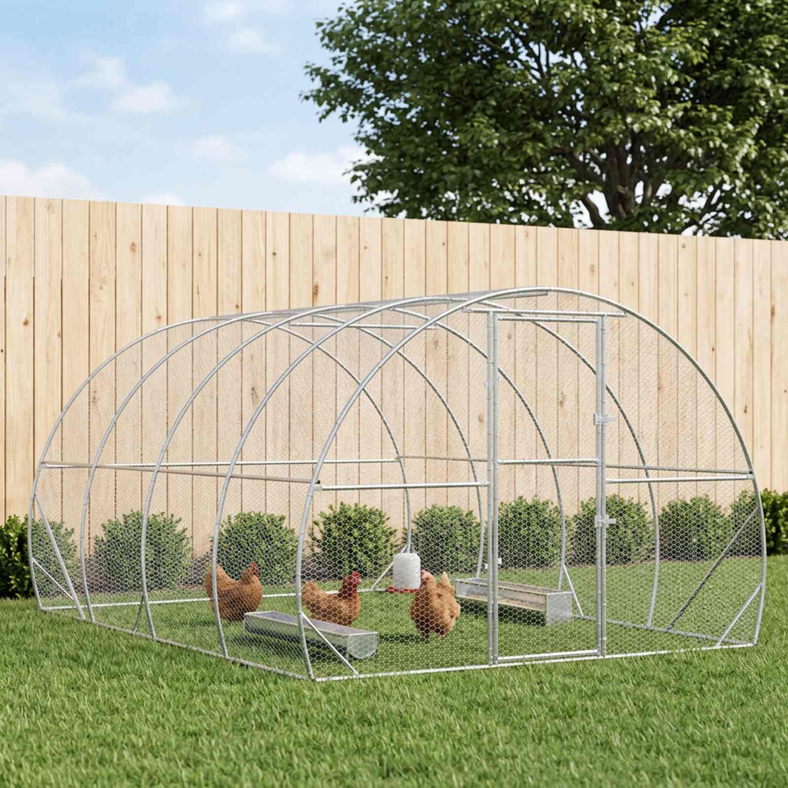 Pollaio Argento 400 x 300 x 200 cm Acciaio zincato