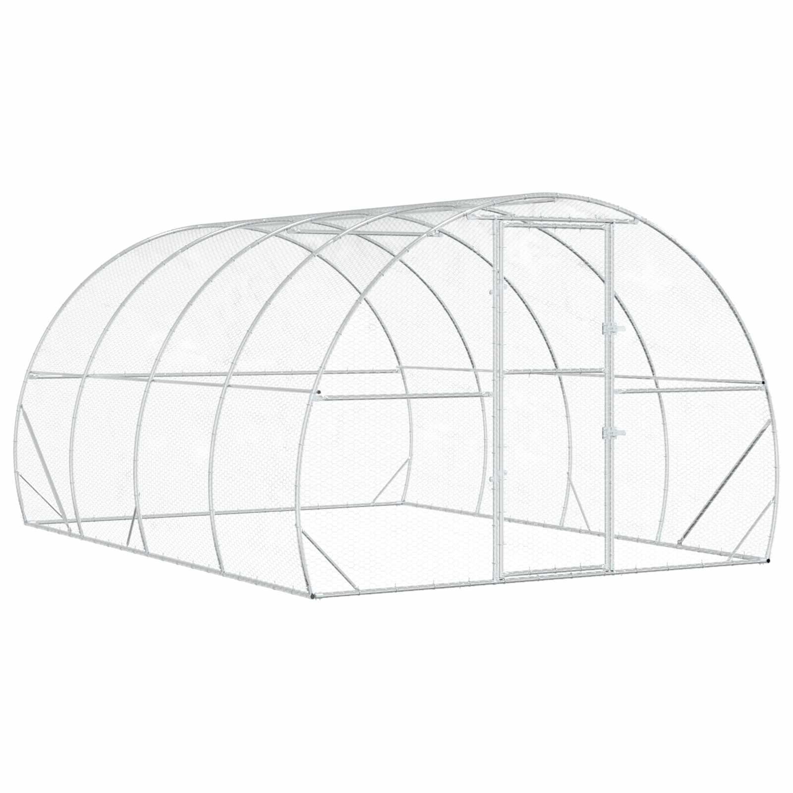 Pollaio Argento 400 x 300 x 200 cm Acciaio zincato