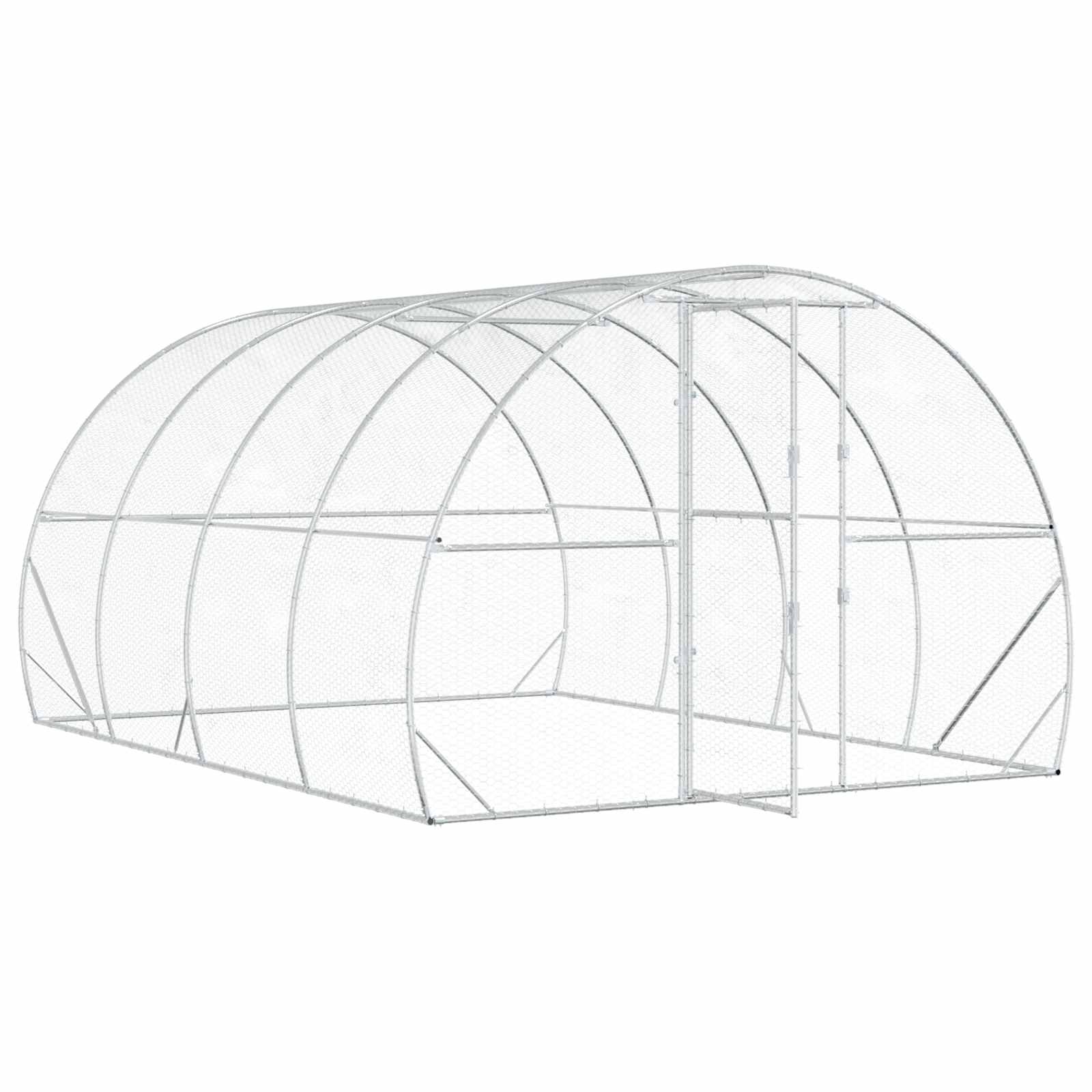 Pollaio Argento 400 x 300 x 200 cm Acciaio zincato