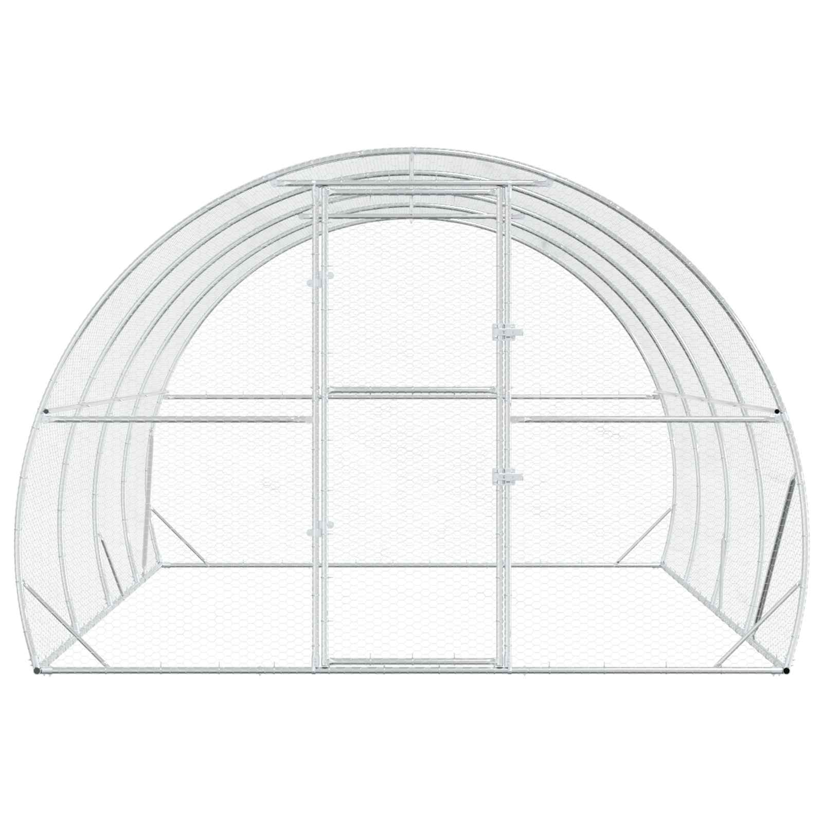 Pollaio Argento 400 x 300 x 200 cm Acciaio zincato