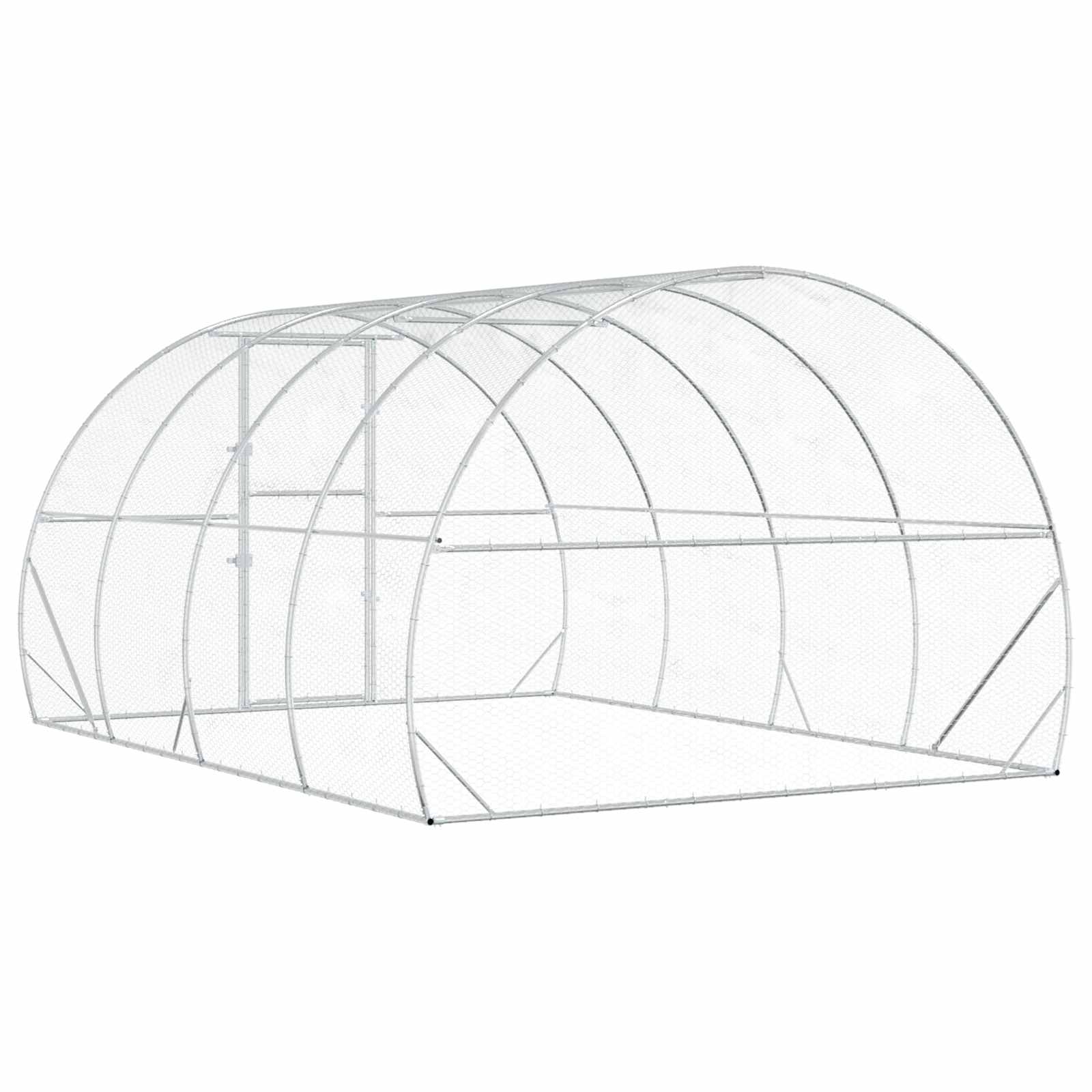 Pollaio Argento 400 x 300 x 200 cm Acciaio zincato