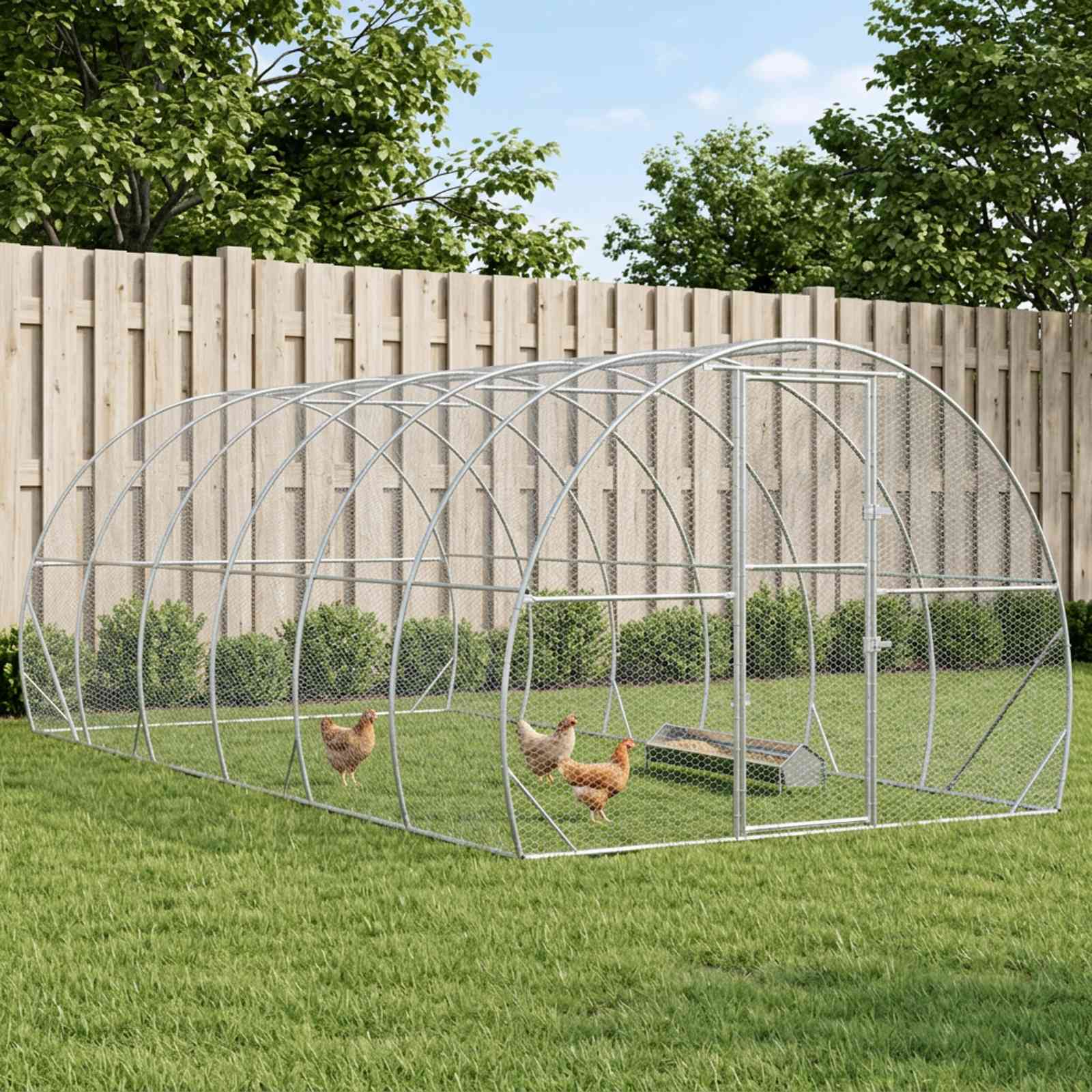 Pollaio Argento 600 x 300 x 200 cm Acciaio zincato