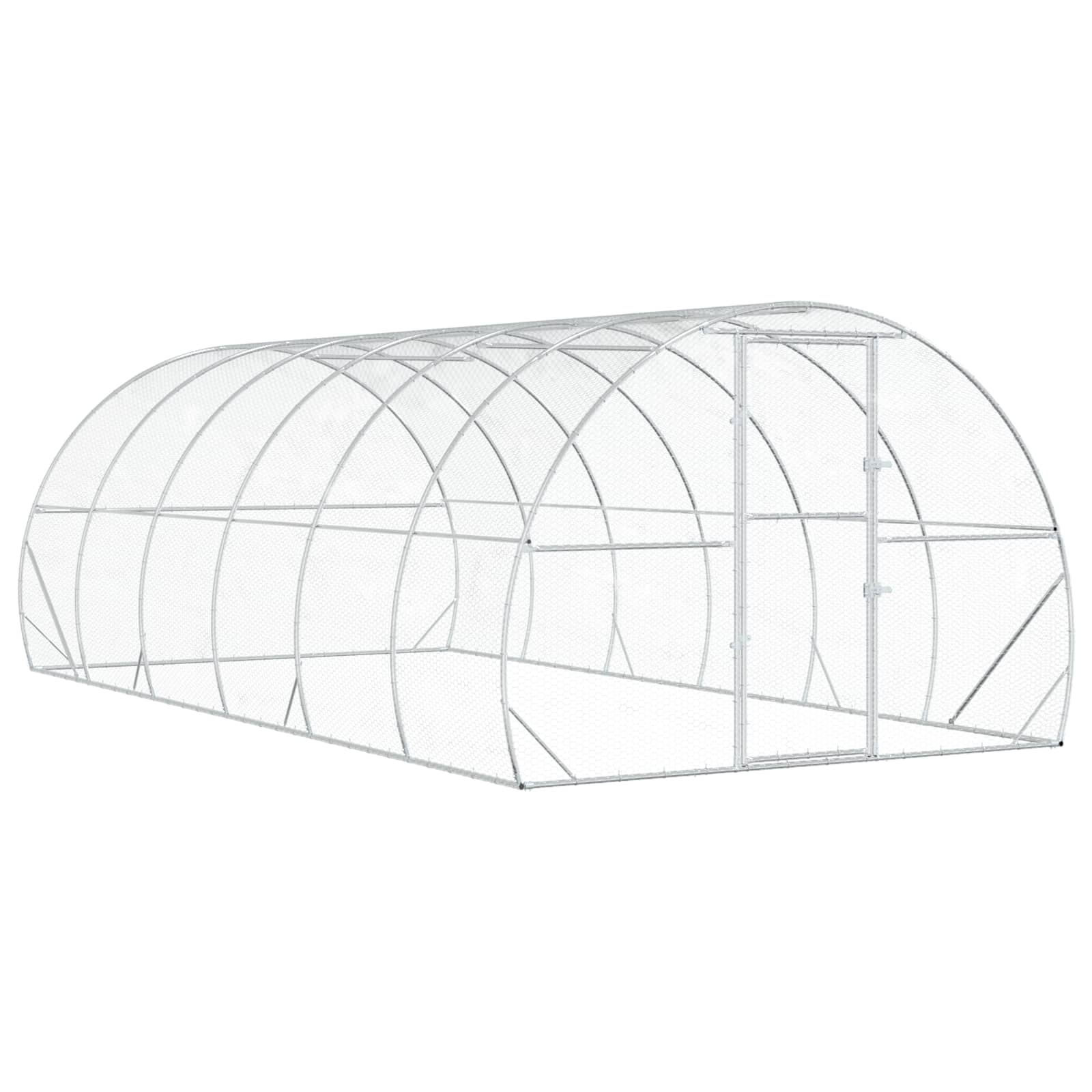 Pollaio Argento 600 x 300 x 200 cm Acciaio zincato
