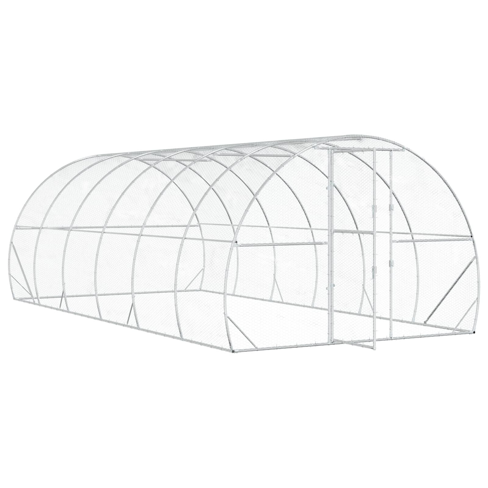 Pollaio Argento 600 x 300 x 200 cm Acciaio zincato