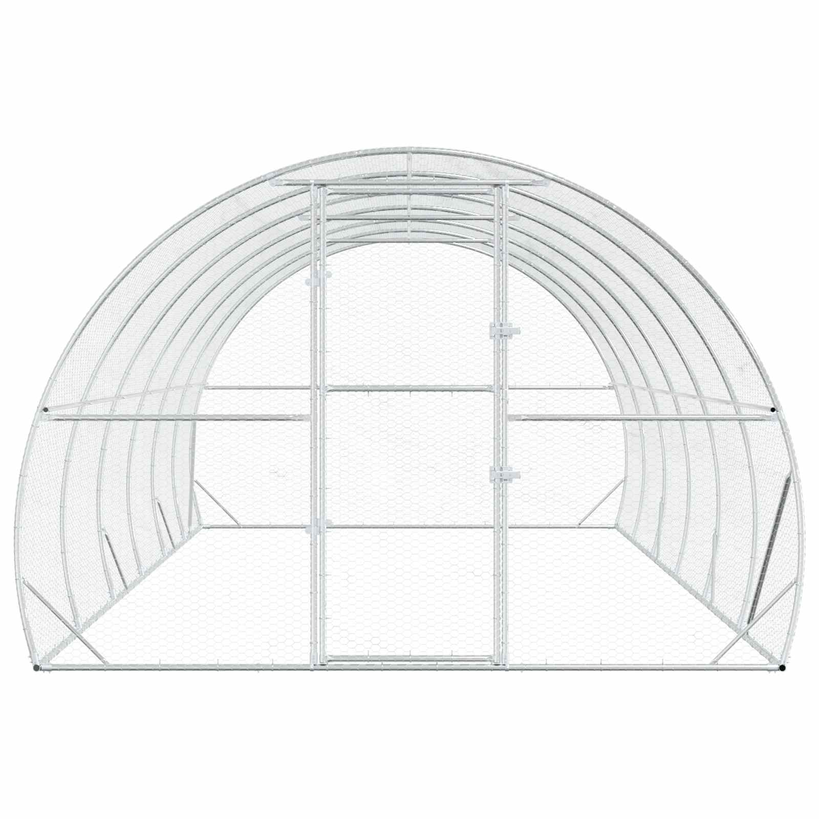 Pollaio Argento 600 x 300 x 200 cm Acciaio zincato