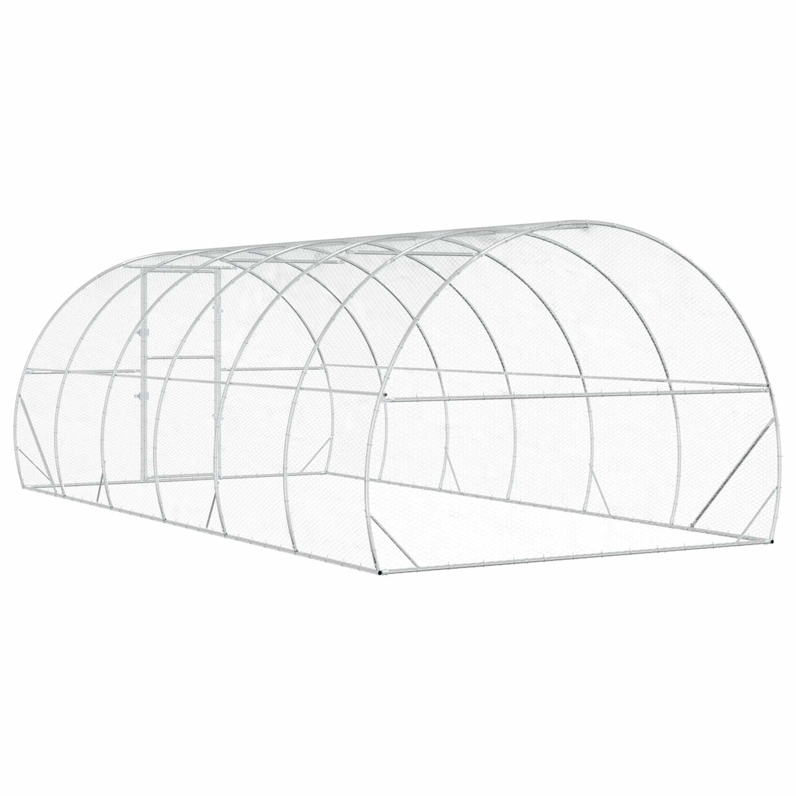 Pollaio Argento 600 x 300 x 200 cm Acciaio zincato