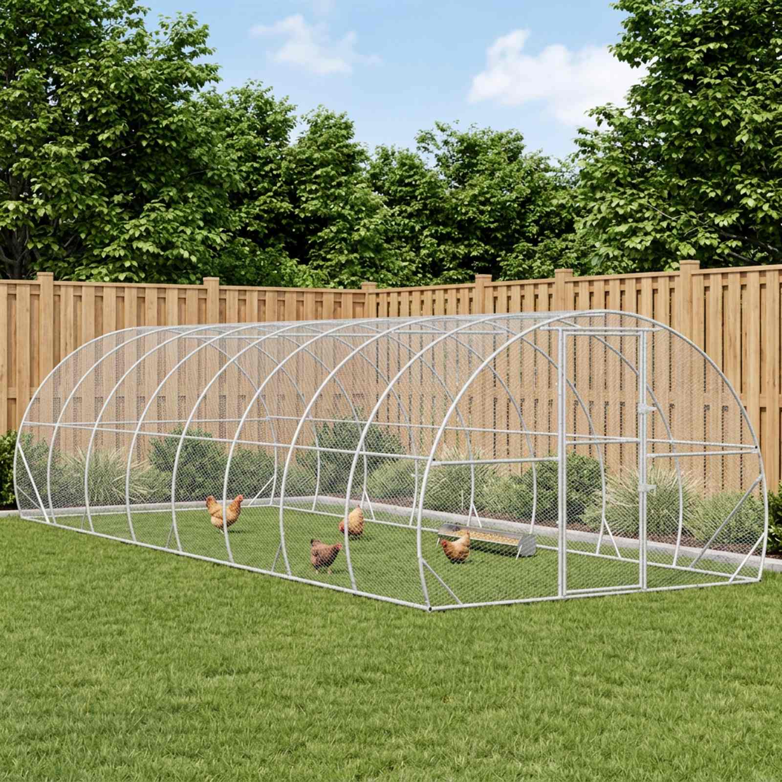 Pollaio Argento 800 x 300 x 200 cm Acciaio zincato