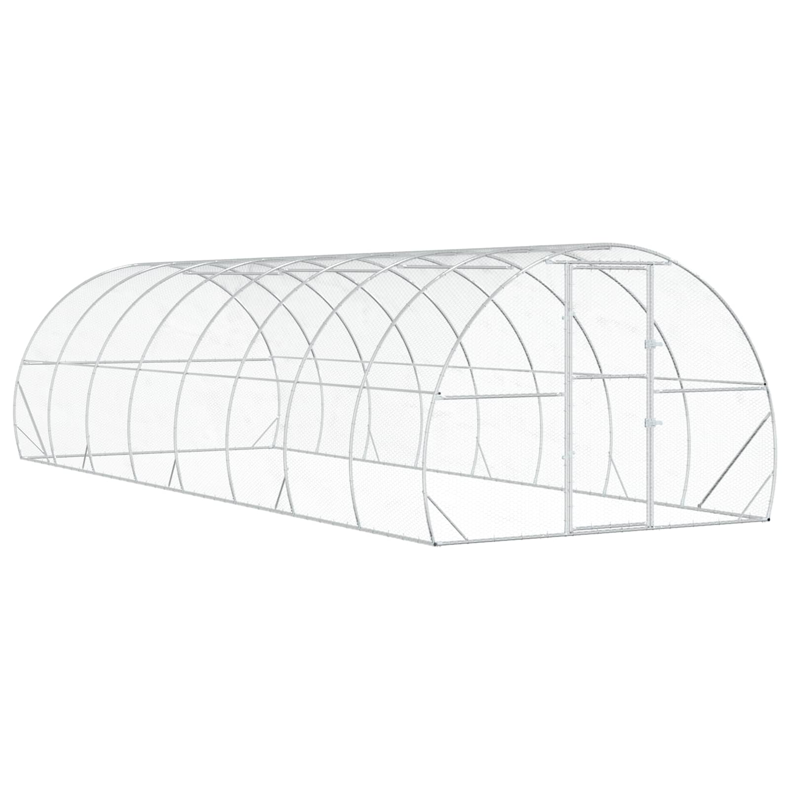 Pollaio Argento 800 x 300 x 200 cm Acciaio zincato