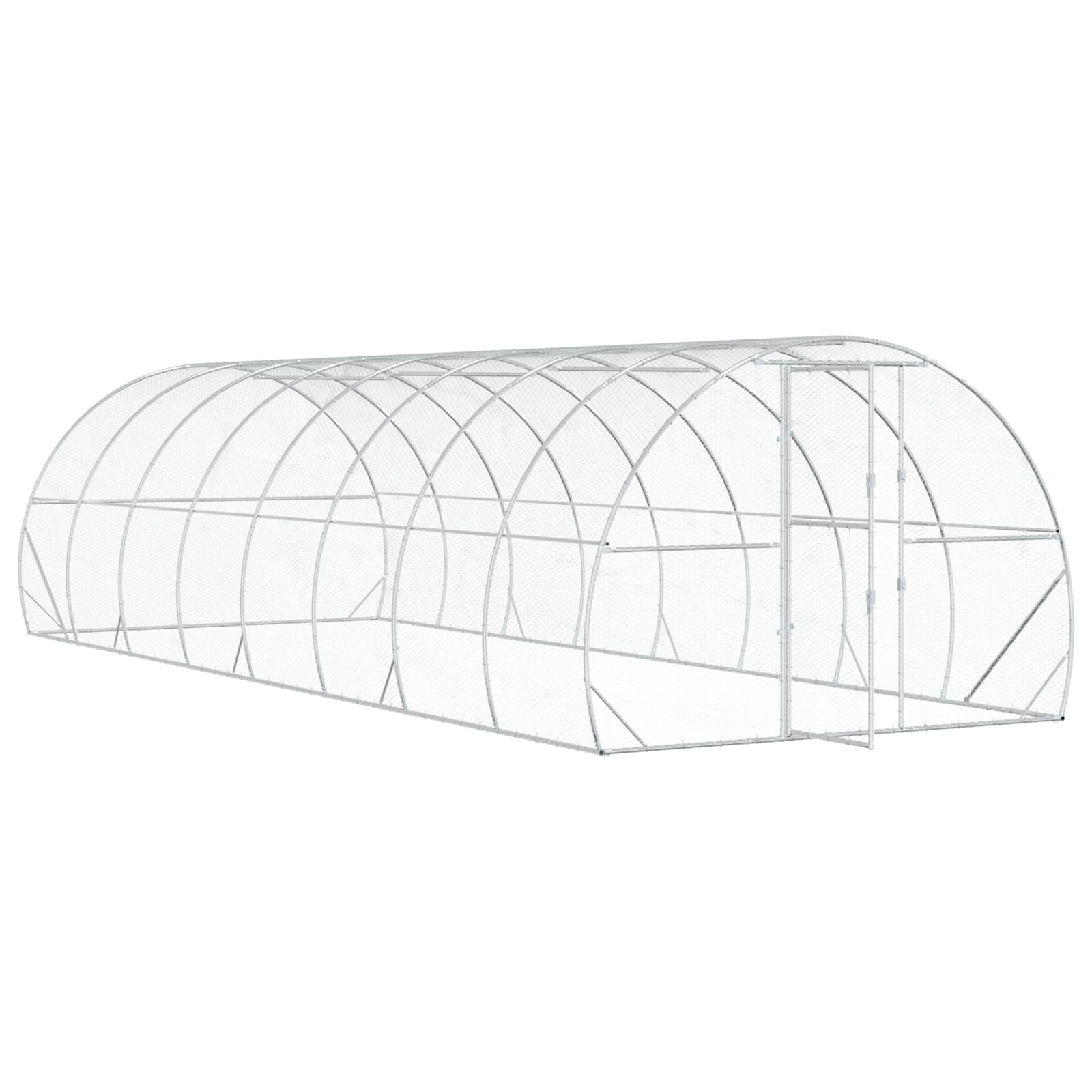 Pollaio Argento 800 x 300 x 200 cm Acciaio zincato