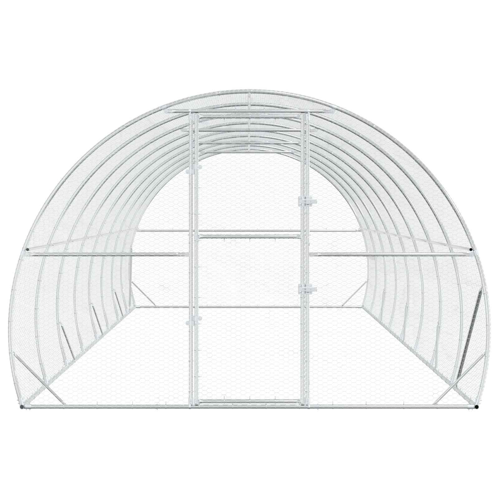 Pollaio Argento 800 x 300 x 200 cm Acciaio zincato