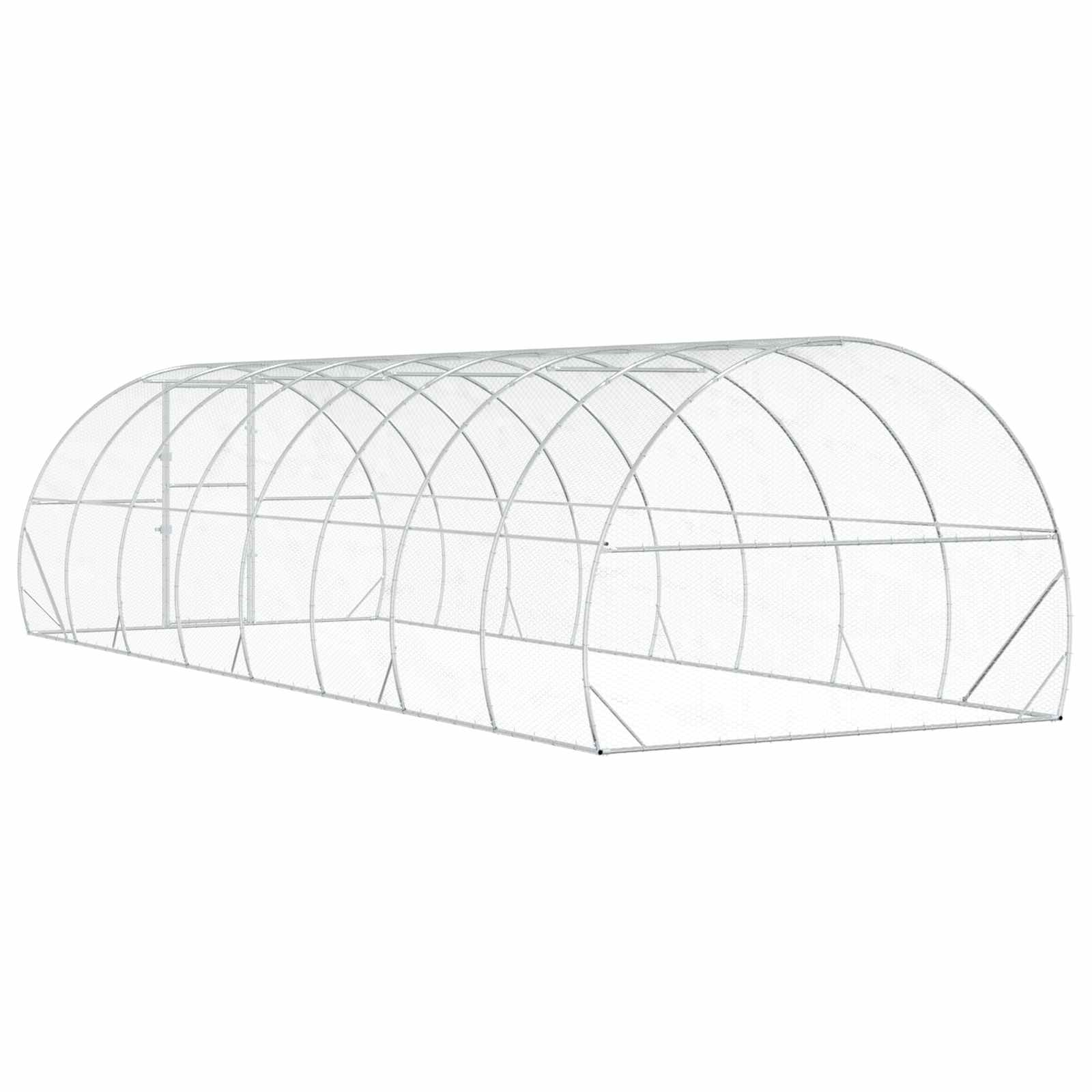 Pollaio Argento 800 x 300 x 200 cm Acciaio zincato