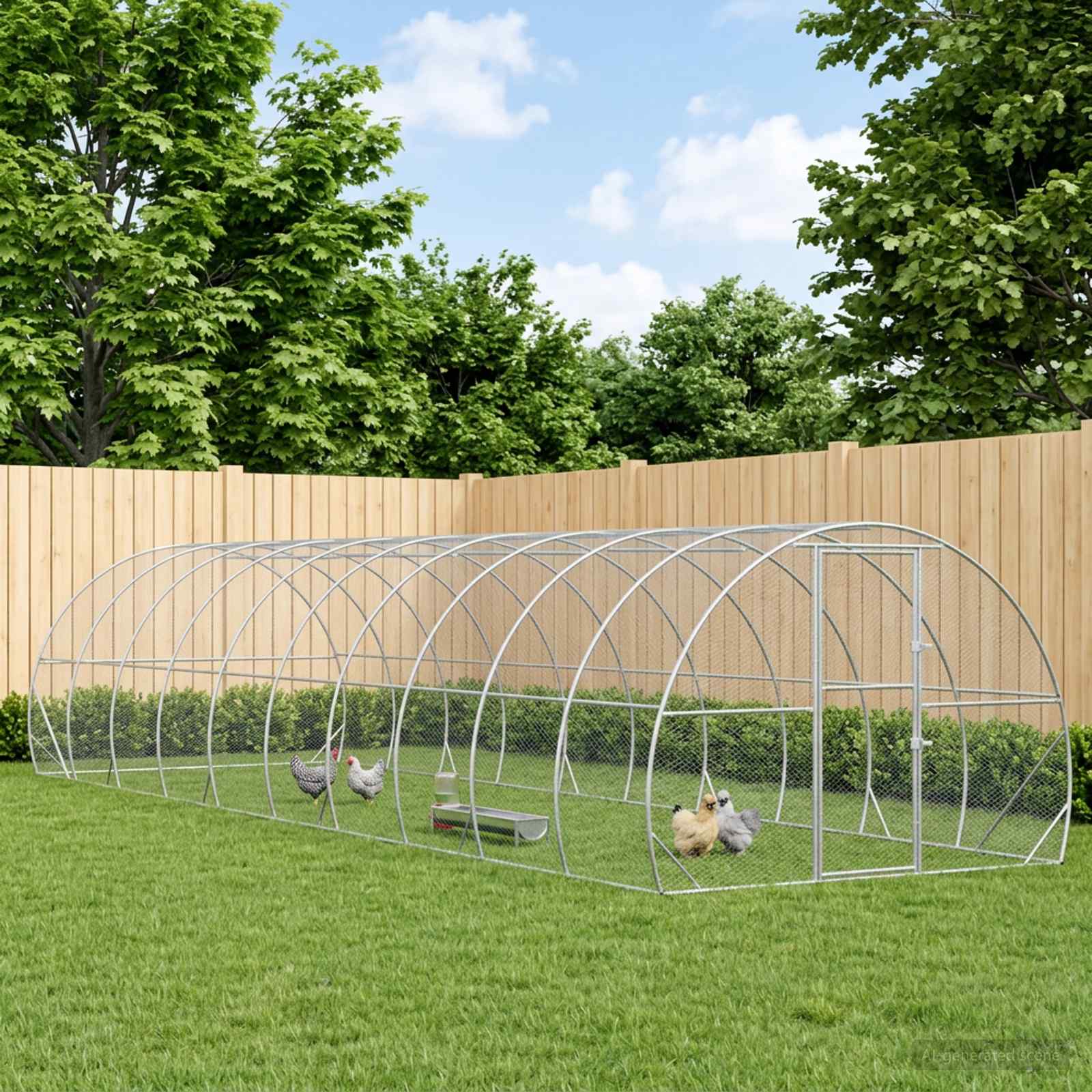 Pollaio Argento 1000 x 300 x 200 cm Acciaio zincato