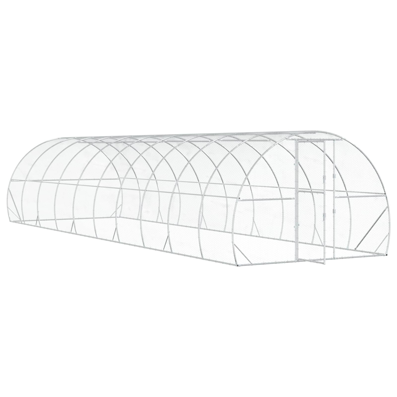 Pollaio Argento 1000 x 300 x 200 cm Acciaio zincato
