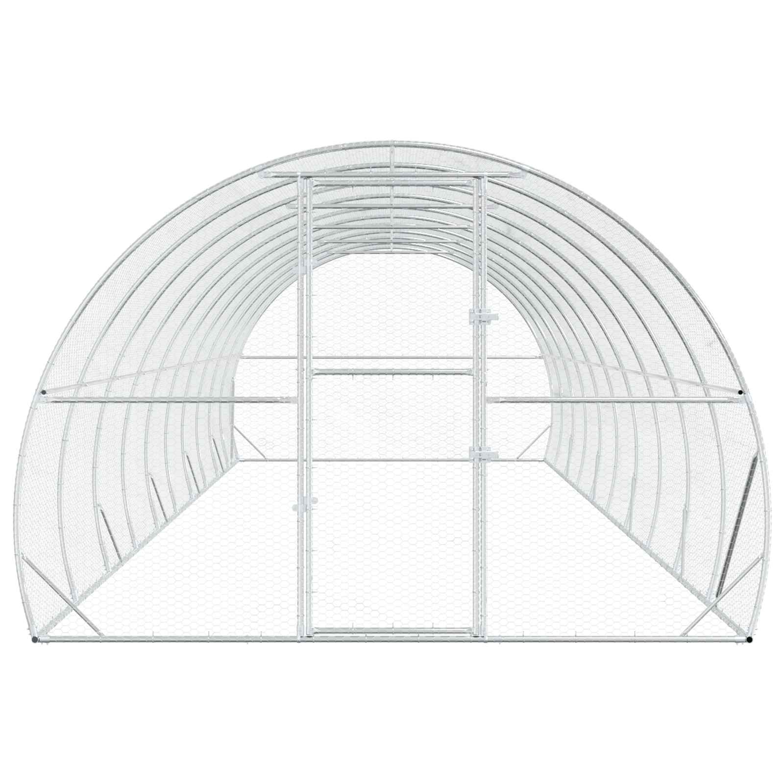 Pollaio Argento 1000 x 300 x 200 cm Acciaio zincato